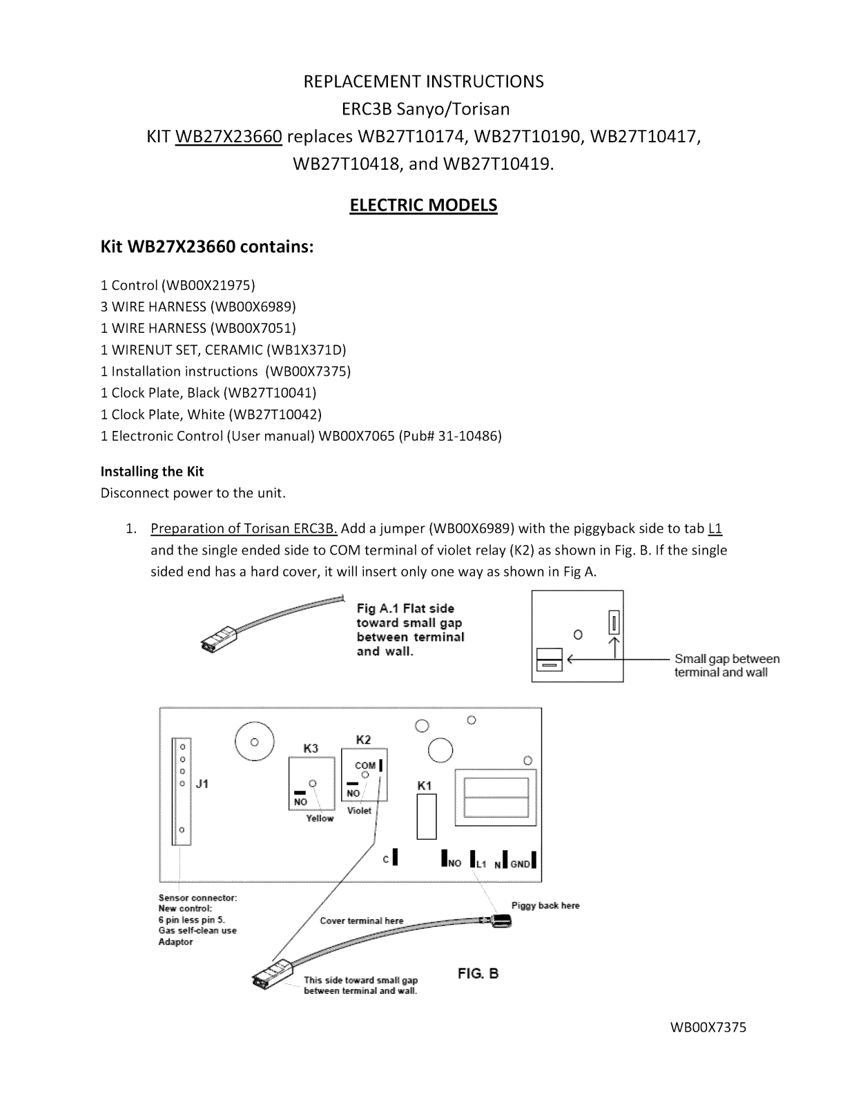 Kenmore 91145461690, 91145461791, 91145468094, 91145565094, 91145565095 Installation Guide