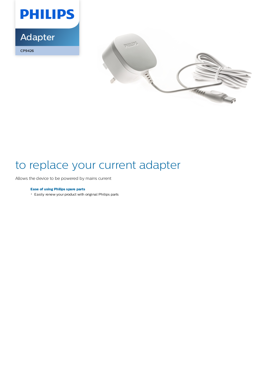 Philips CP9426/01 leaflet - ManualMachine.com