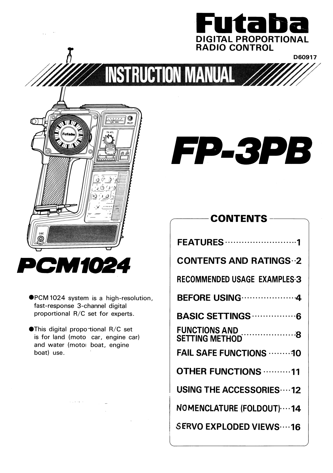 Futaba FP3PB User Manual