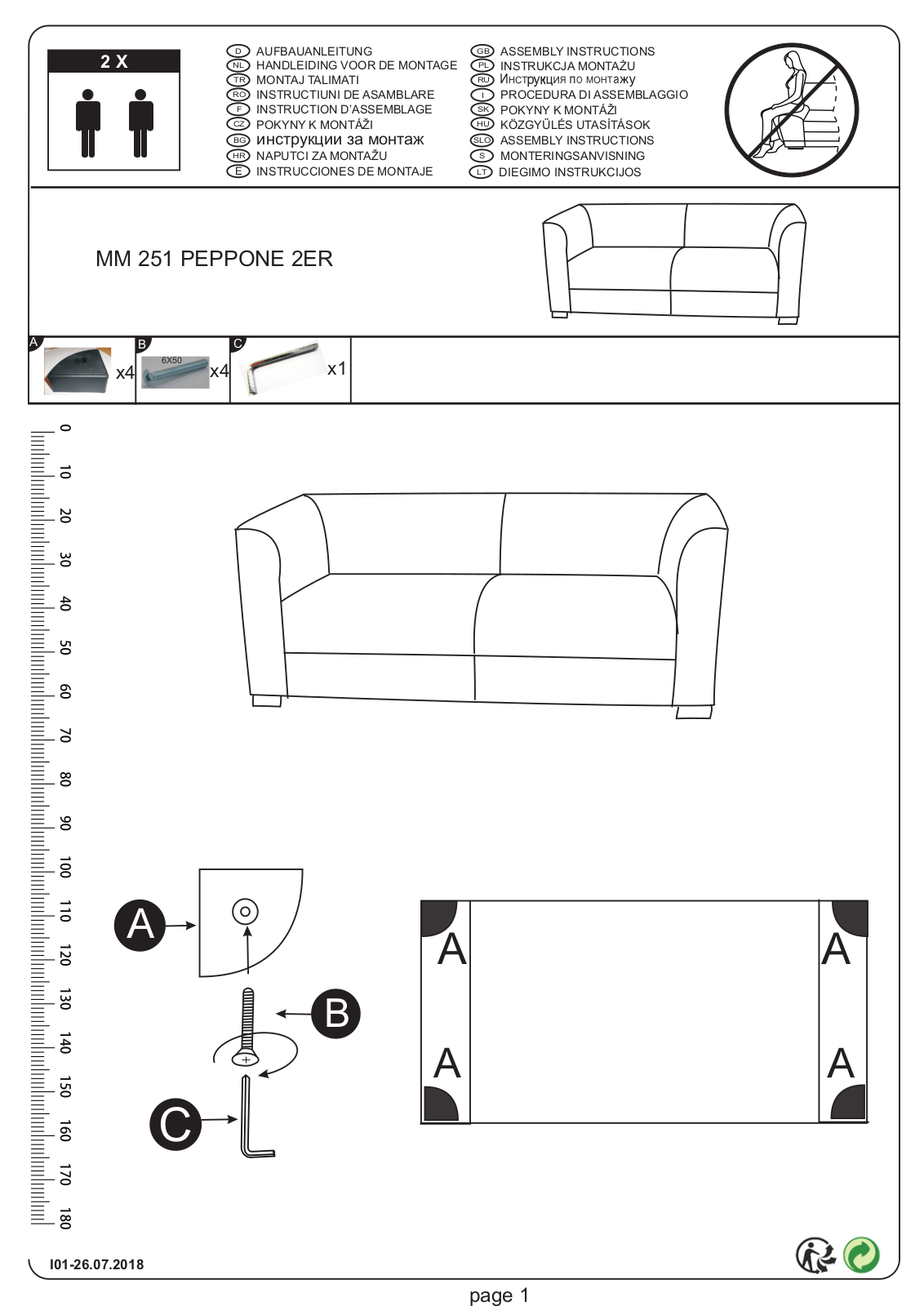 Home affaire Braden Assembly instructions