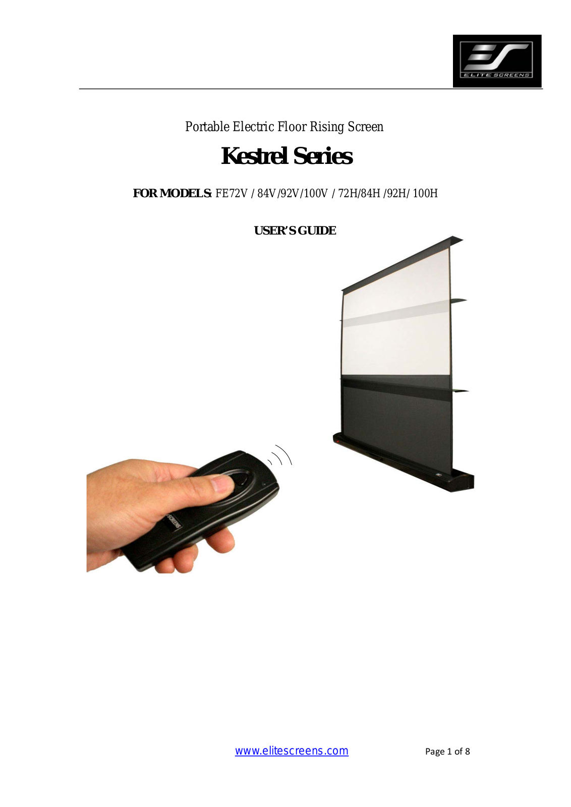 Elite Screens ELI1486 User Guide - ManualMachine.com