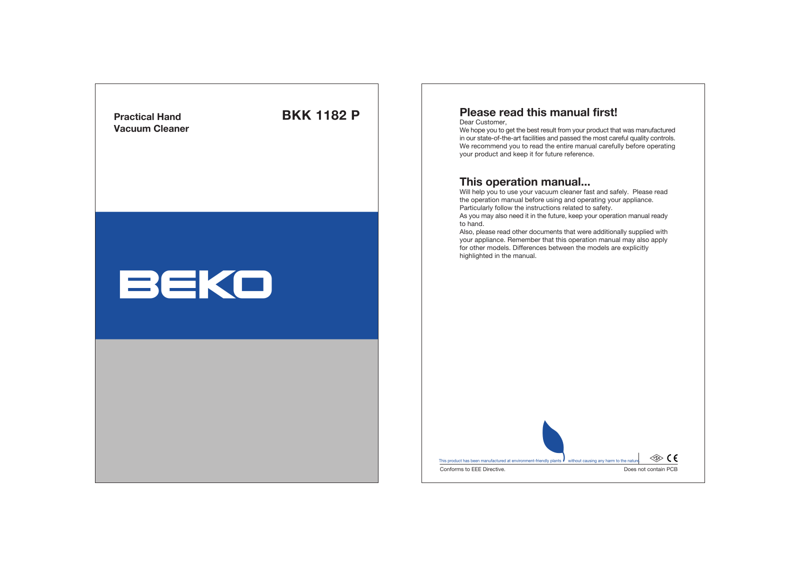 Beko bkk 1182 p User Manual