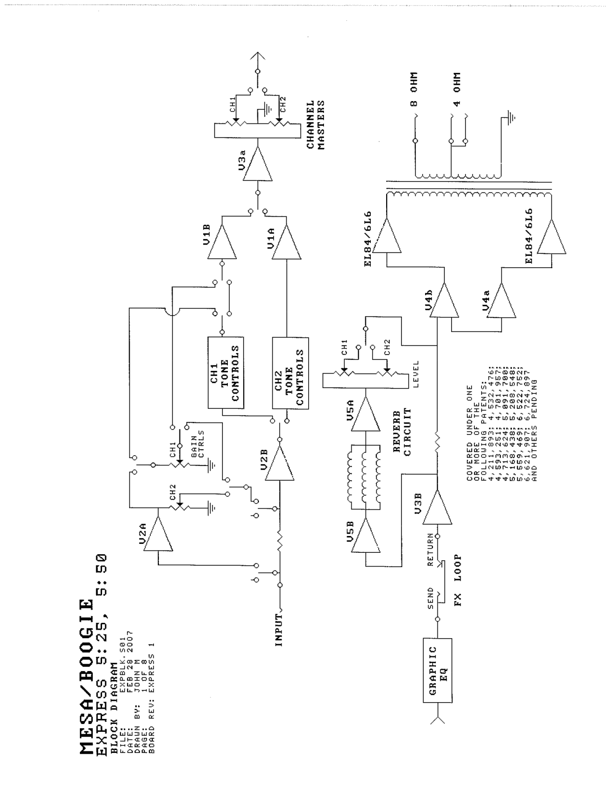 Mesa Express 5-25 Schematic