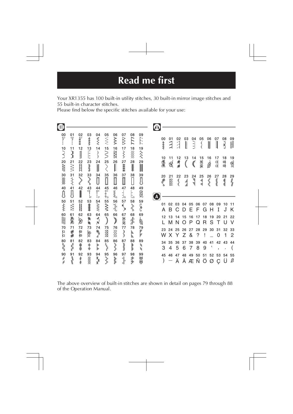 Brother XR1355 User Manual