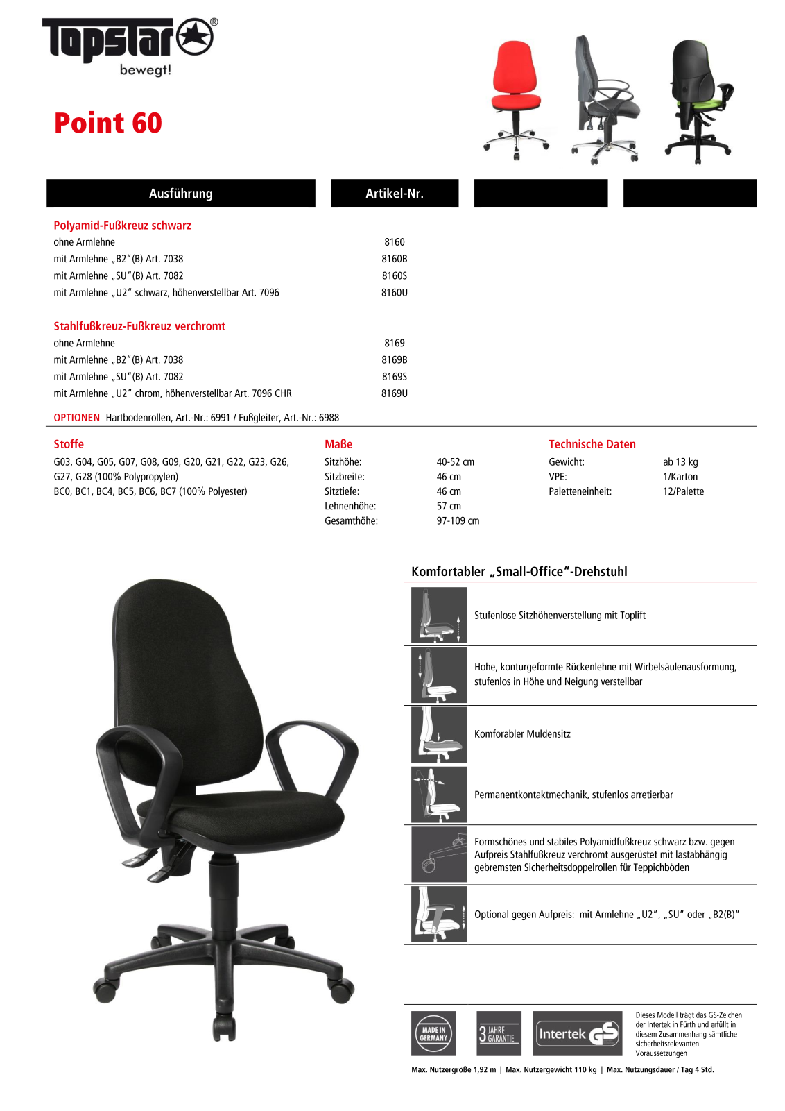 TOPSTAR Point 60 User Manual