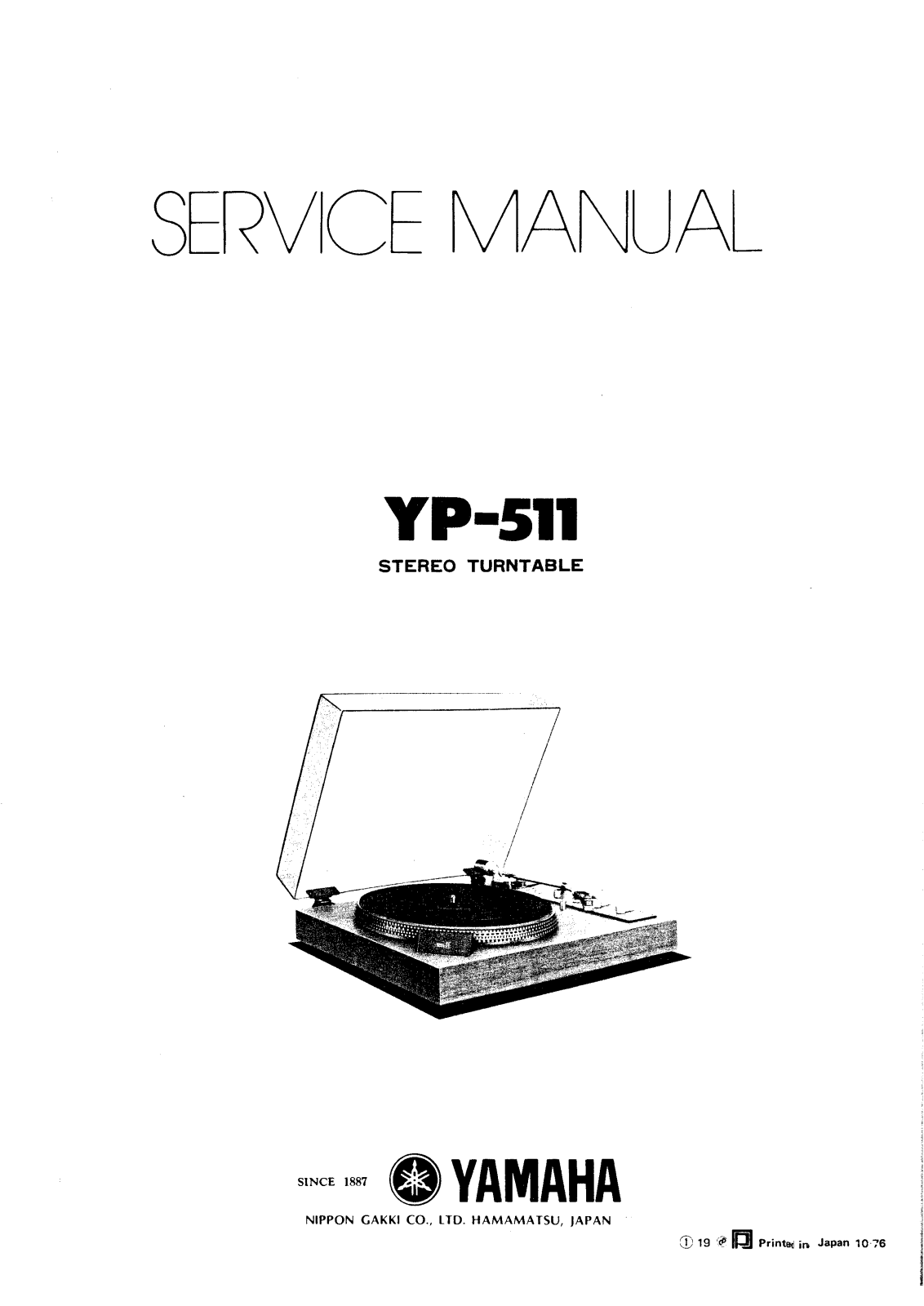 Yamaha YP-511 Service Manual