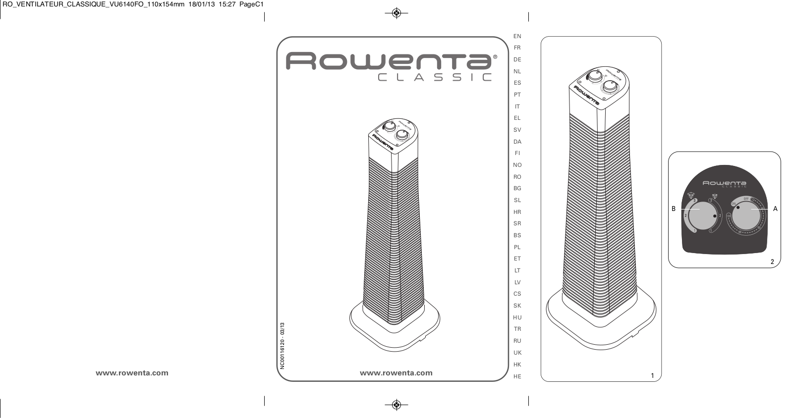 Rowenta VU6140 Operating Instructions