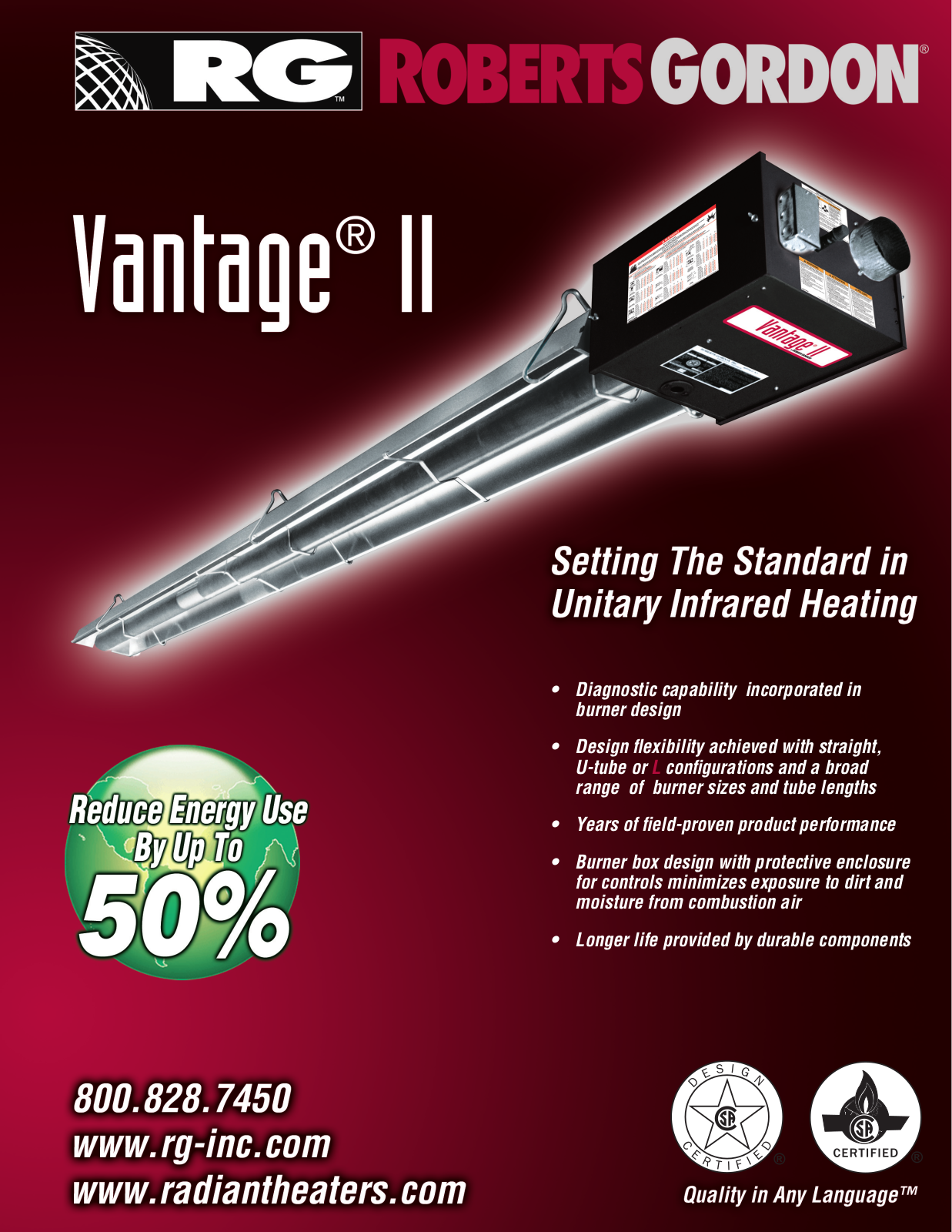 Roberts Gorden CTH2-100, CTH2-125, CTH2-175, CTH2-40, CTH2-60 User Manual