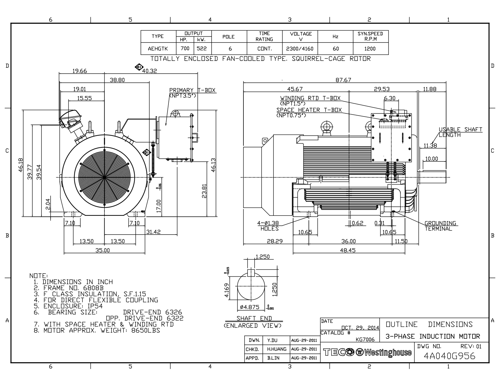 Teco KG7006 Reference Drawing