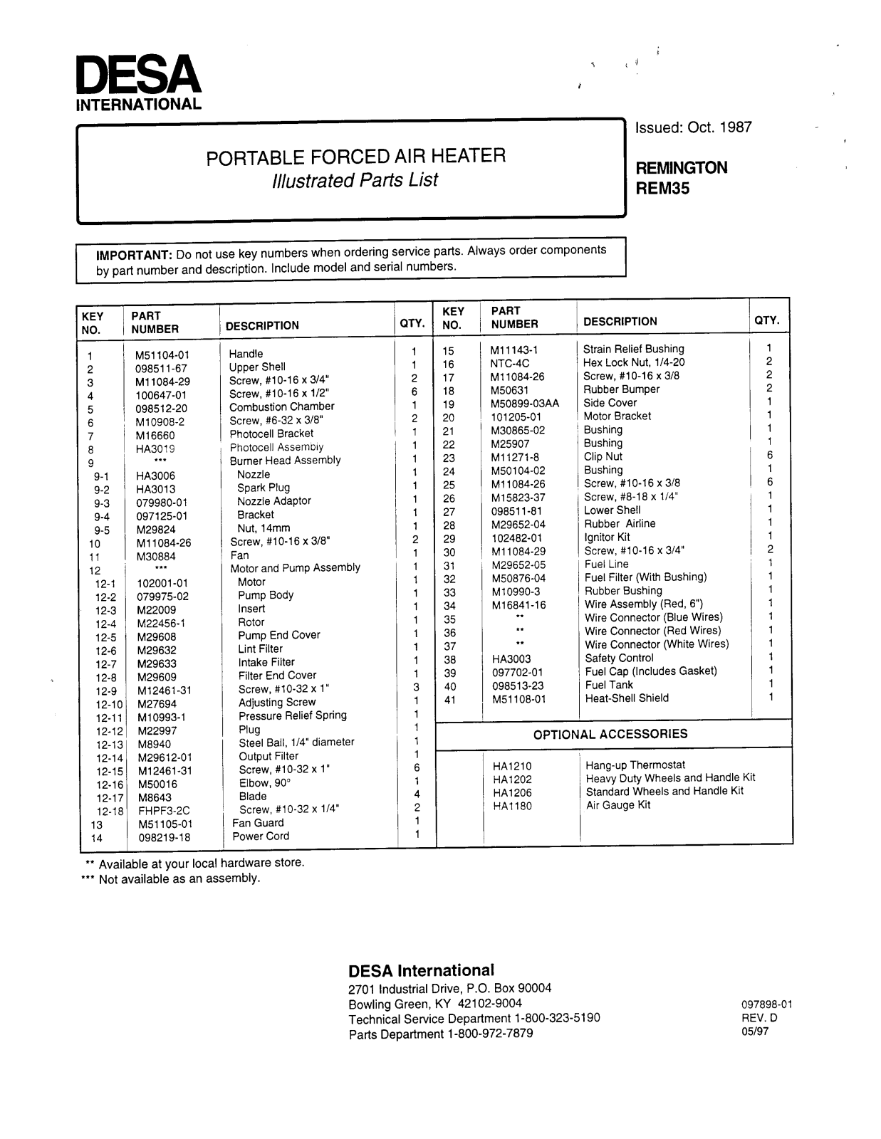 Desa Tech REM35 Owner's Manual