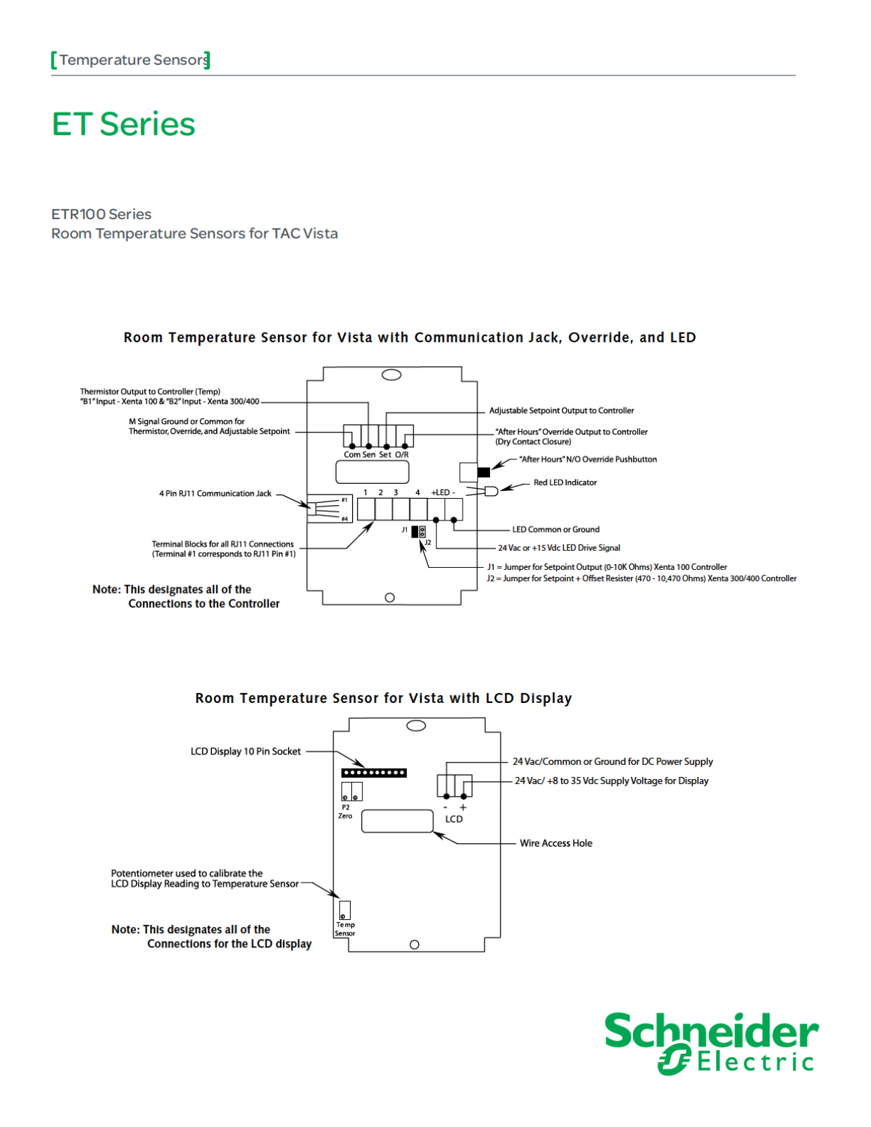 Schneider Electric ETB100 Wiring Diagrams