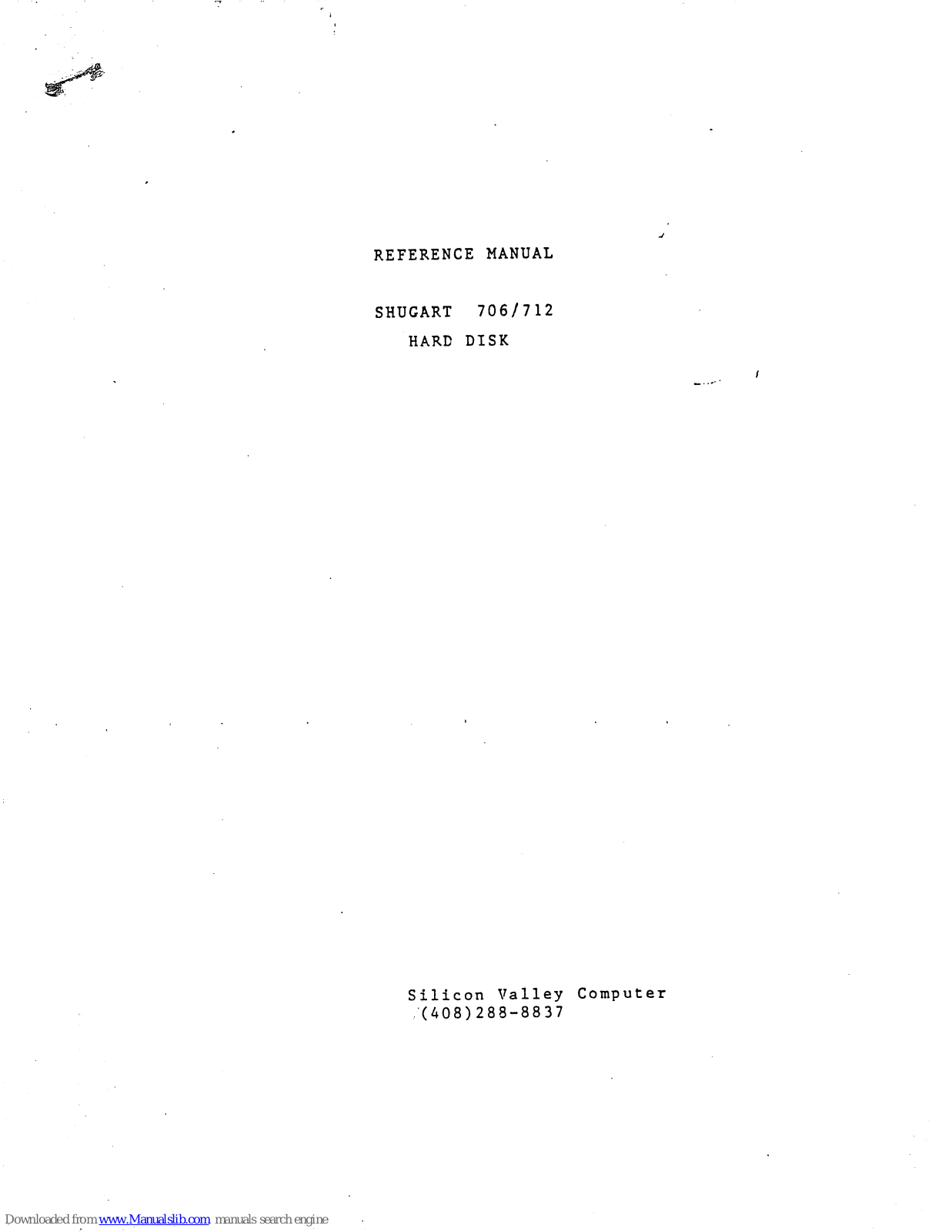 Silicon Valley Computer SHUGART 706, SHUGART 712 Reference Manual - ManualMachine.com