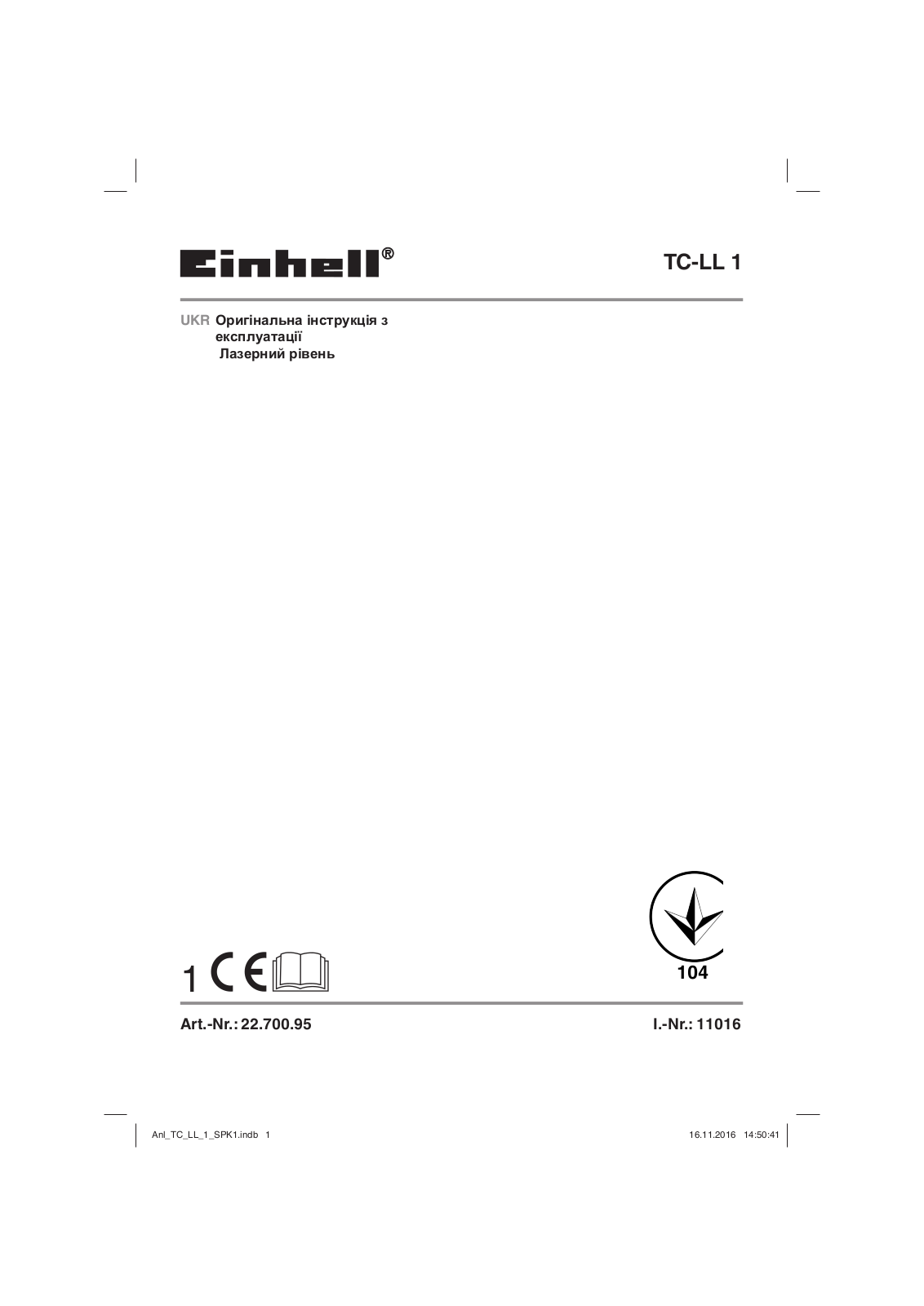 Einhell TC-LL 1 User Manual