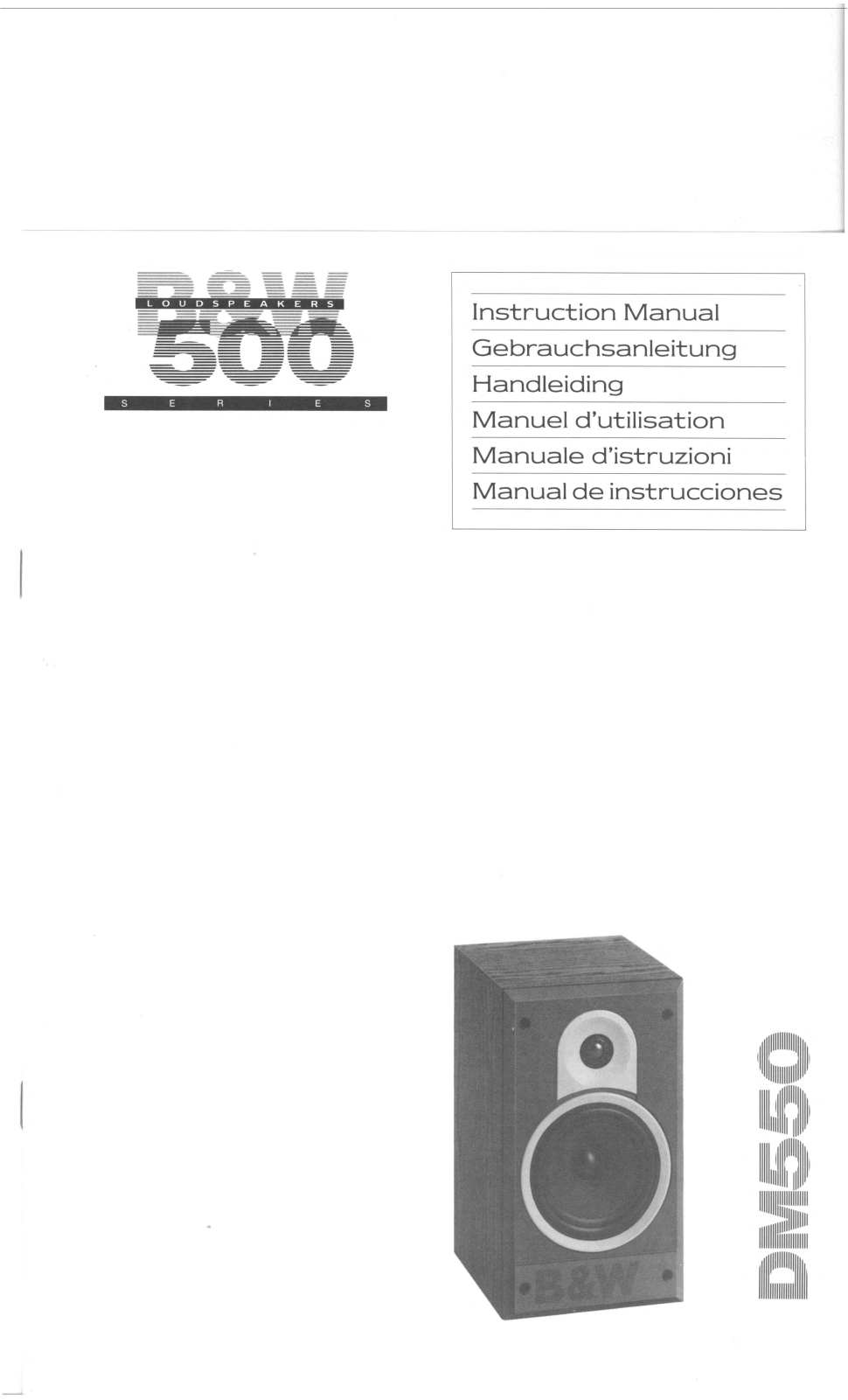 Bowers and Wilkins DM-550 Owners manual