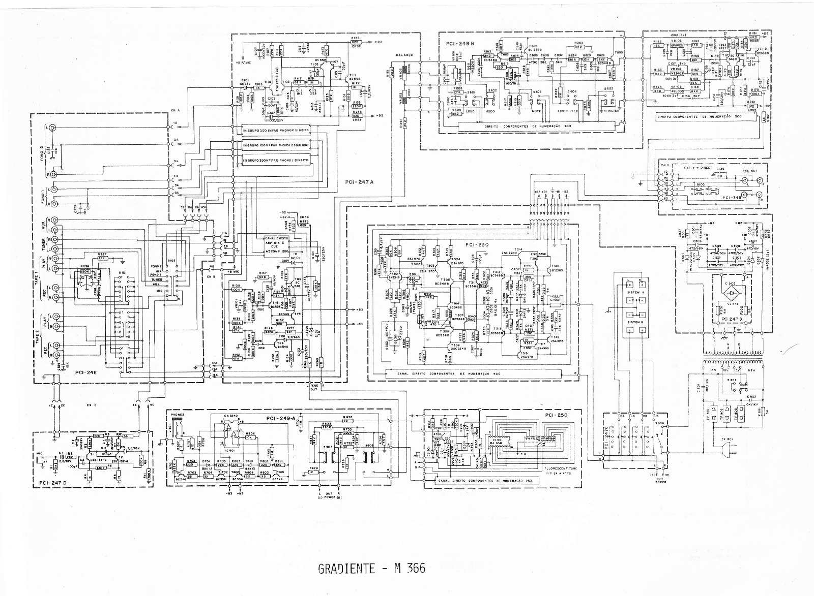 Gradiente M 366 Schematic