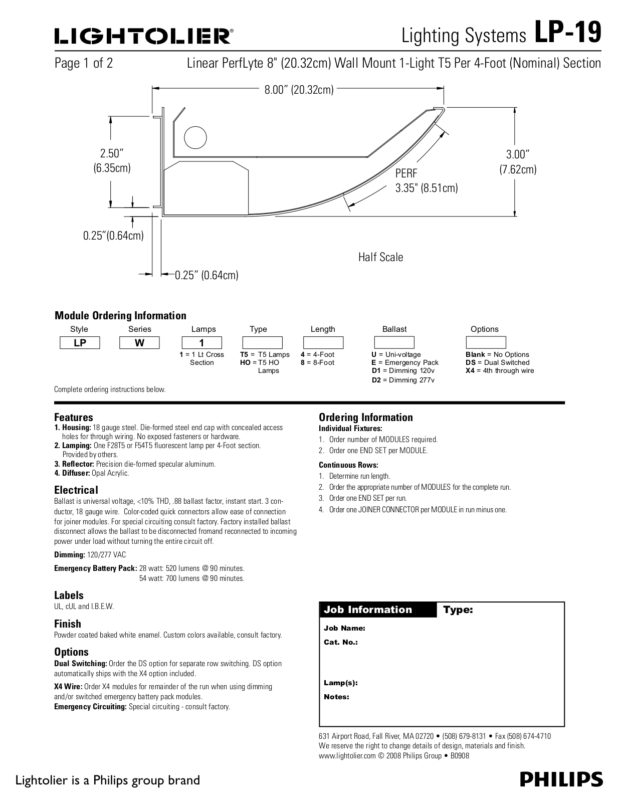 Lightolier LP-19 User Manual