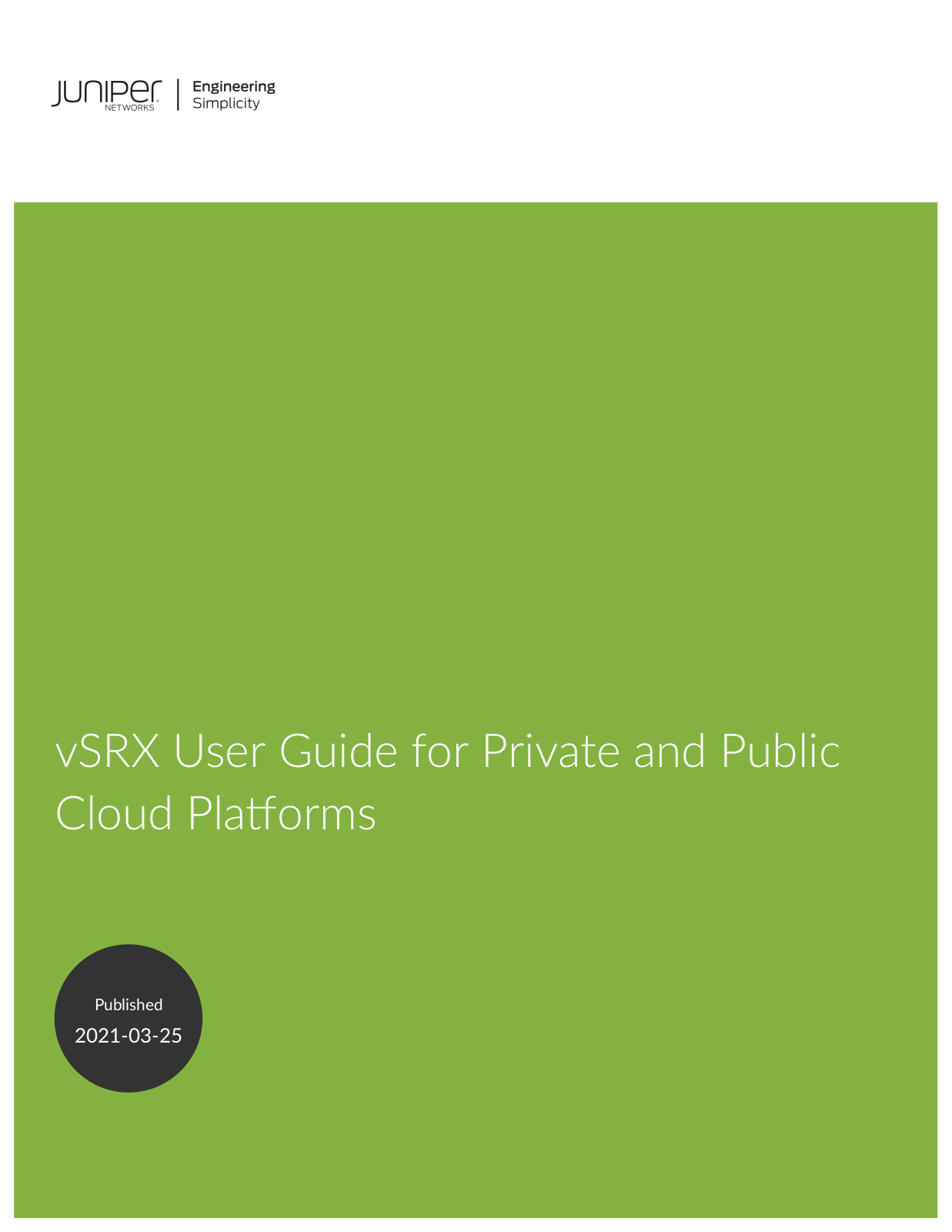 Juniper vSRX User Manual