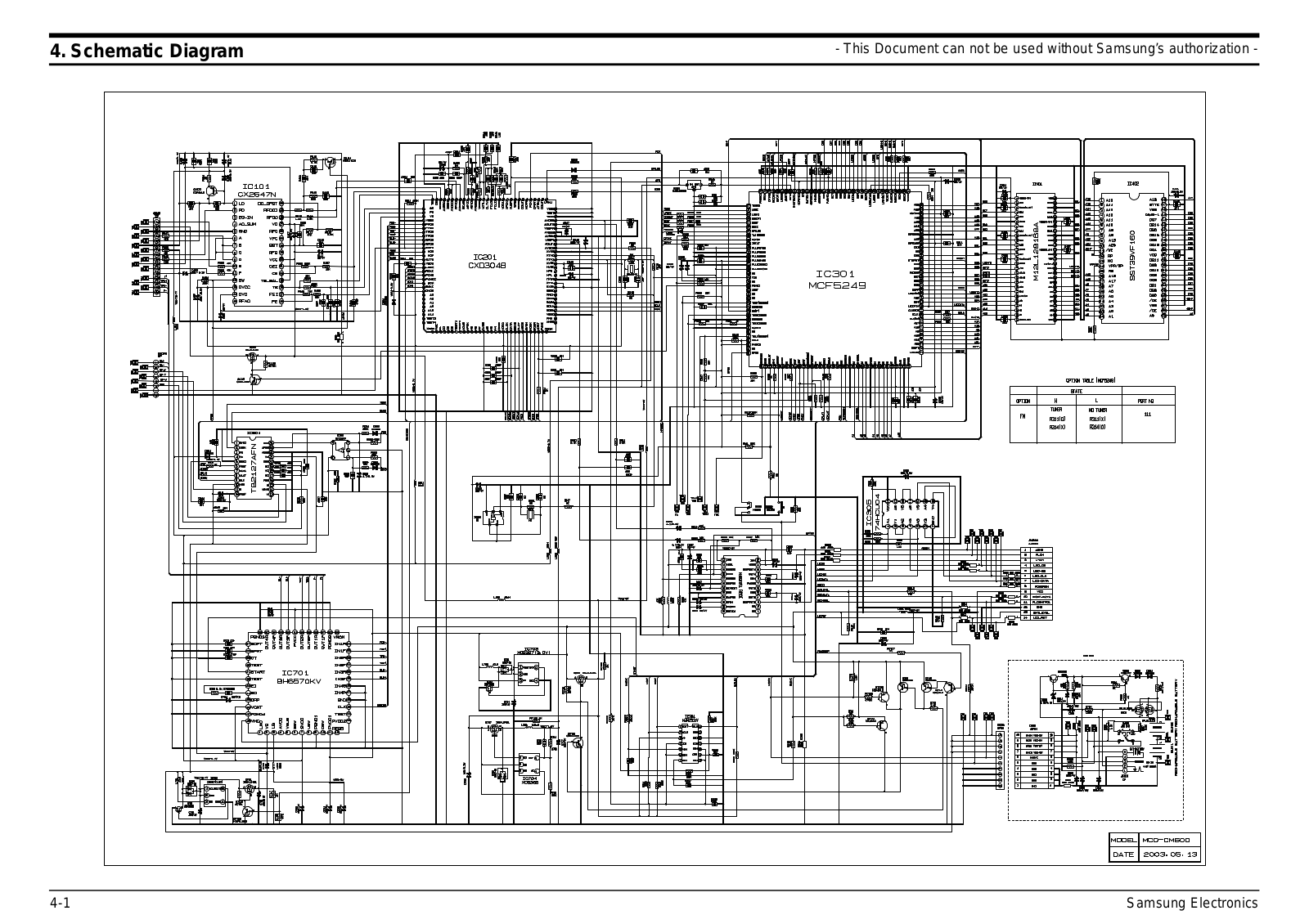 SAMSUNG MCD-CM600B Schematic Diagram