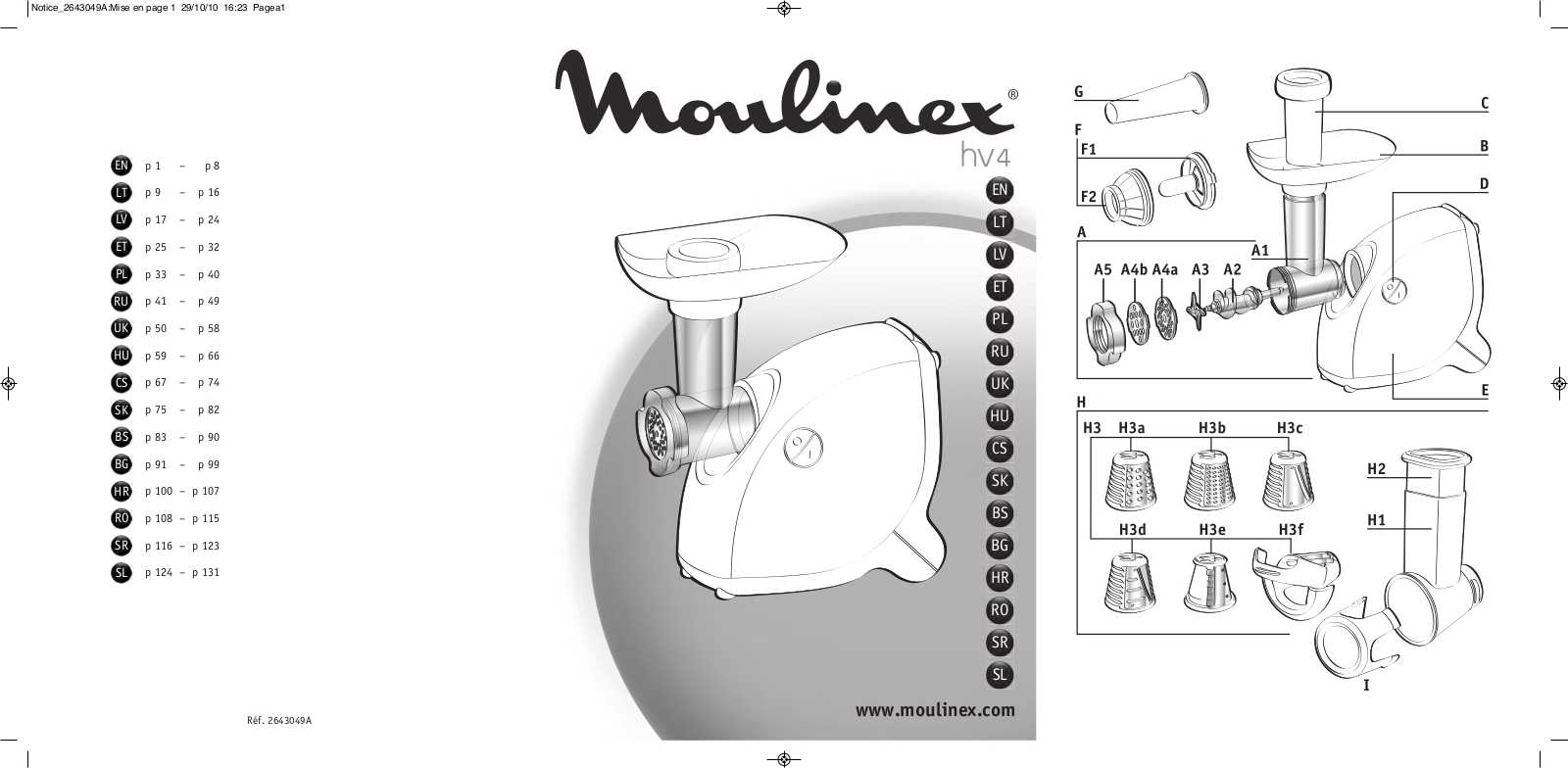 MOULINEX HV4 User Manual