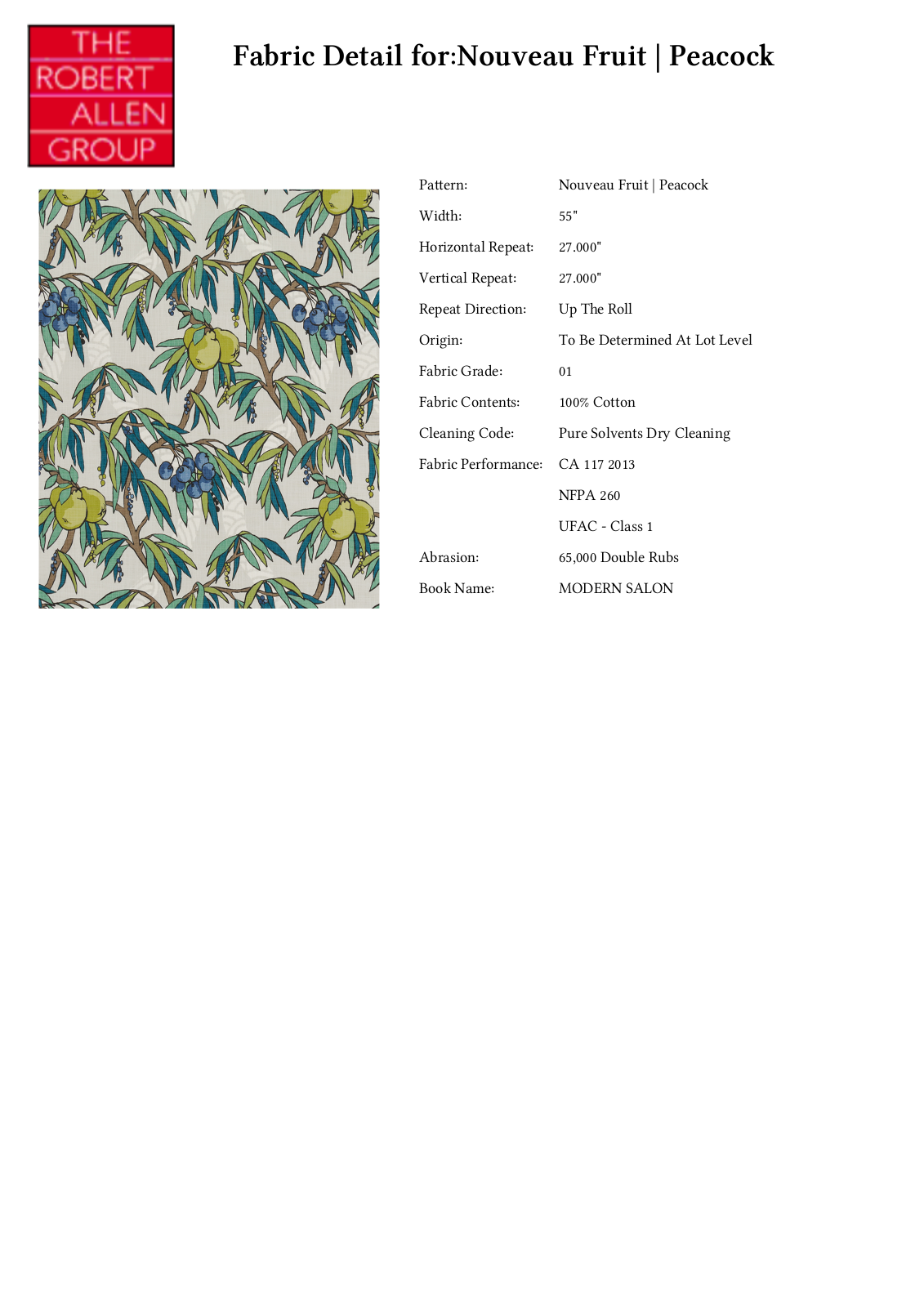 Robert Allen RALF1108 Specifications - ManualMachine.com