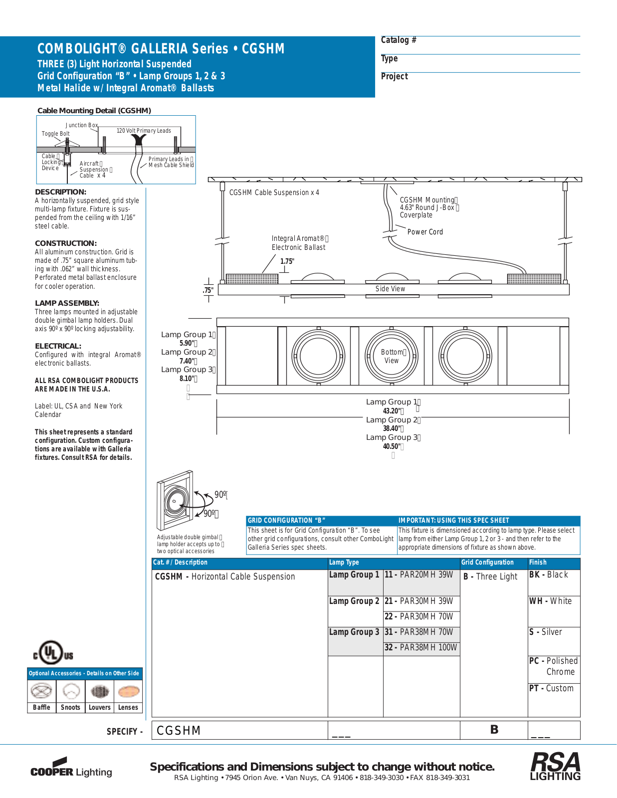 Cooper Lighting C510R User Manual