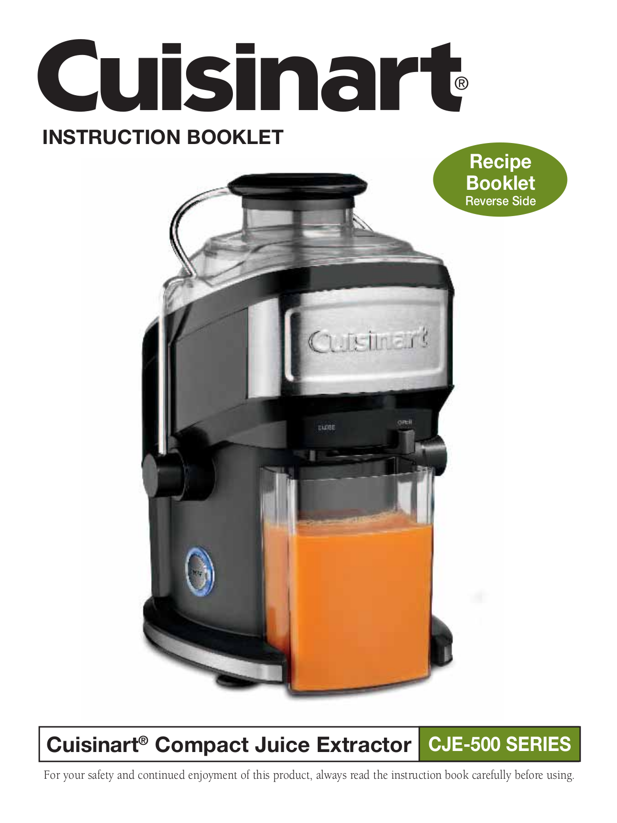 Cuisinart CJE-500 User Manual