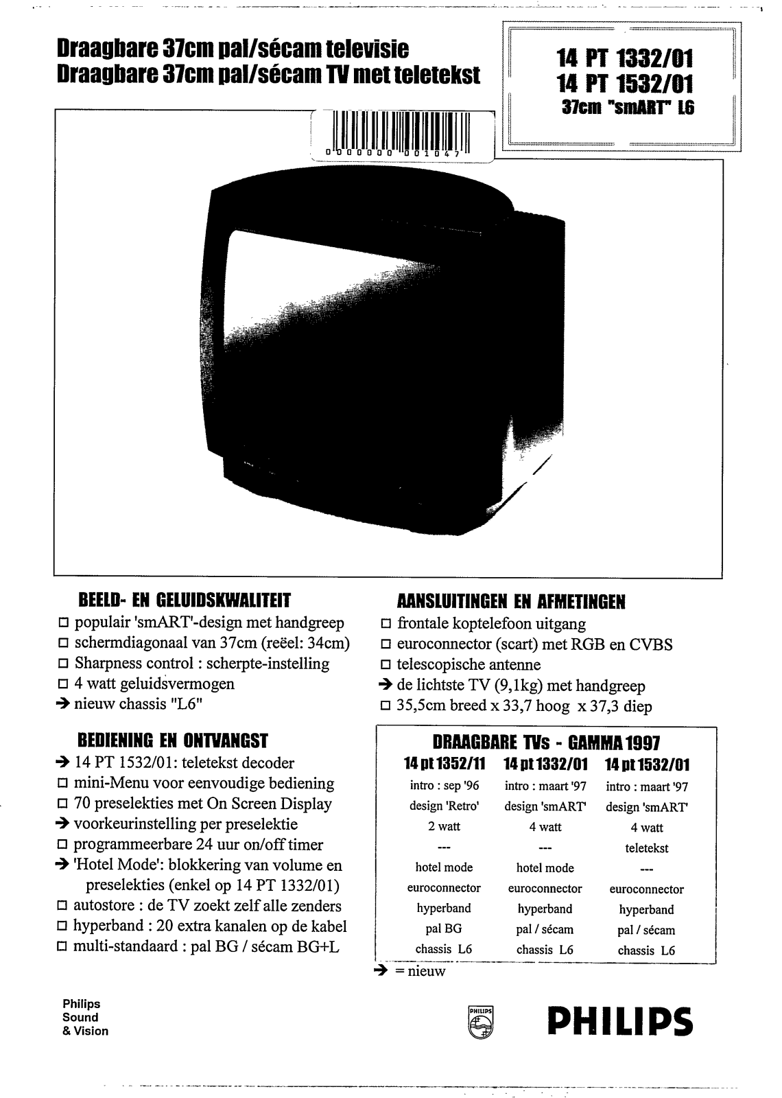 PHILIPS 14PT1532 User Manual