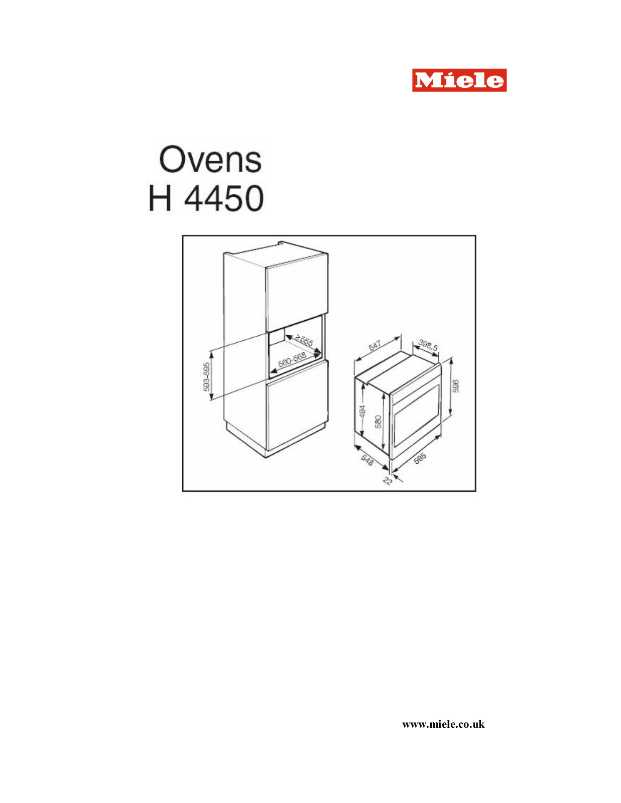 Miele H4450 B User Manual