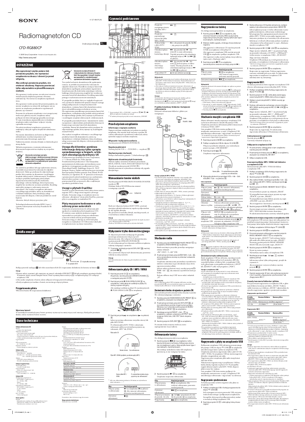 Sony CFD-RG880CP User Manual