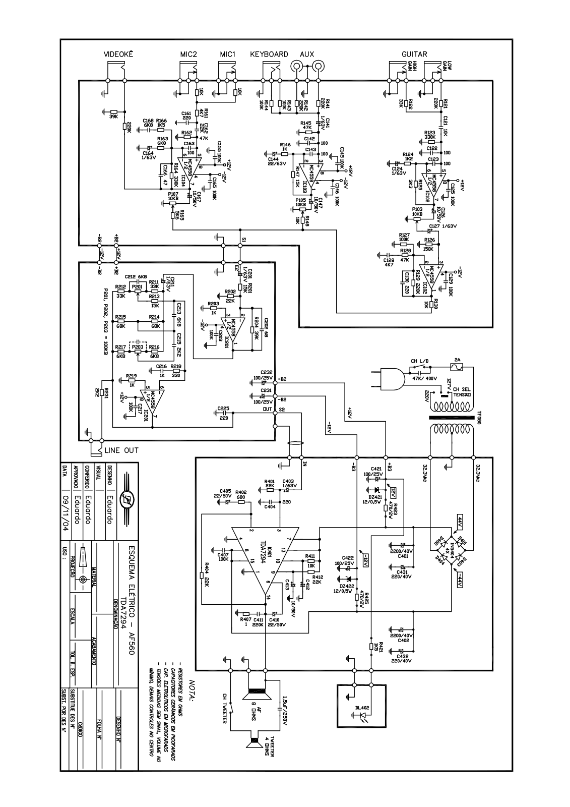 FRAHM AF560 Schematic