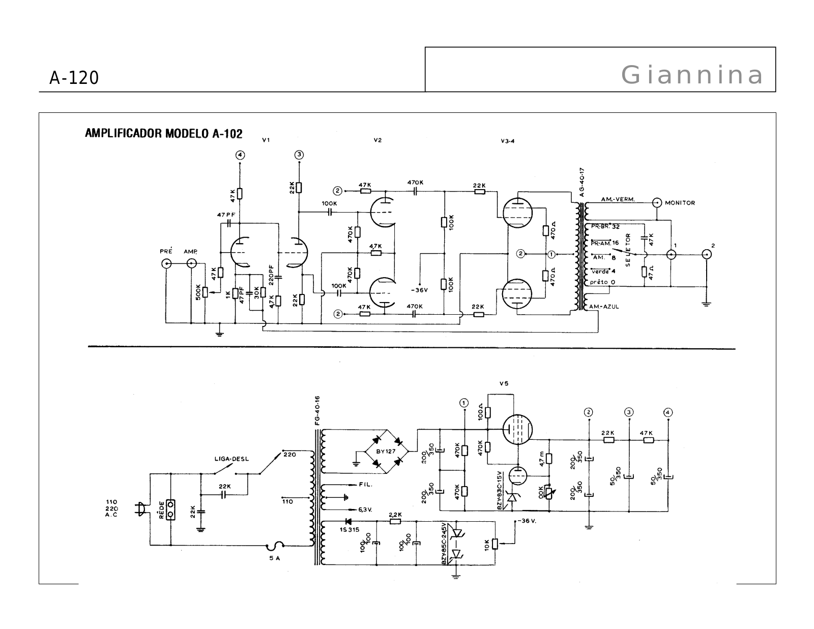 Giannini A-120 Schematic