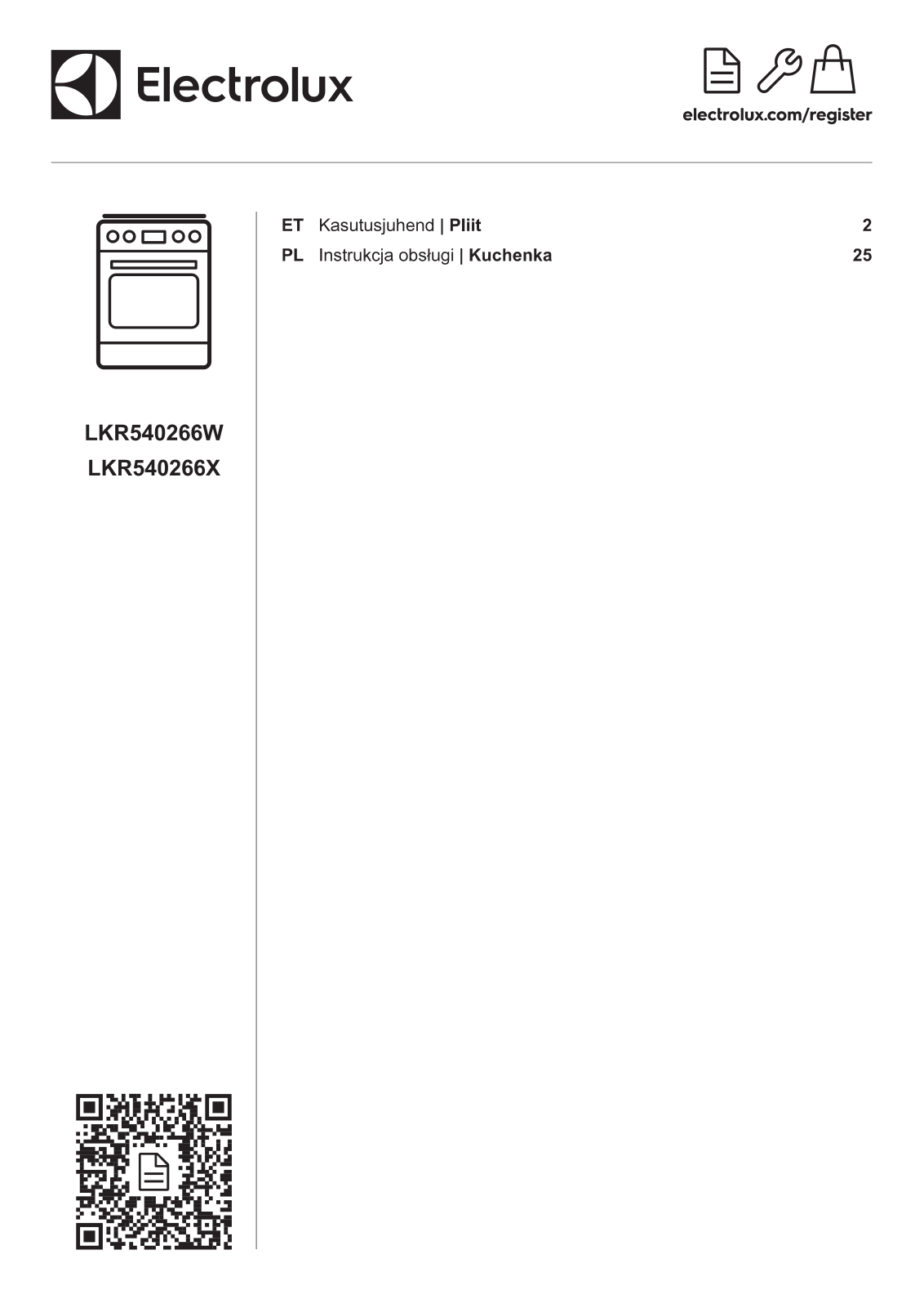 ELECTROLUX LKR540266W User guide - ManualMachine.com