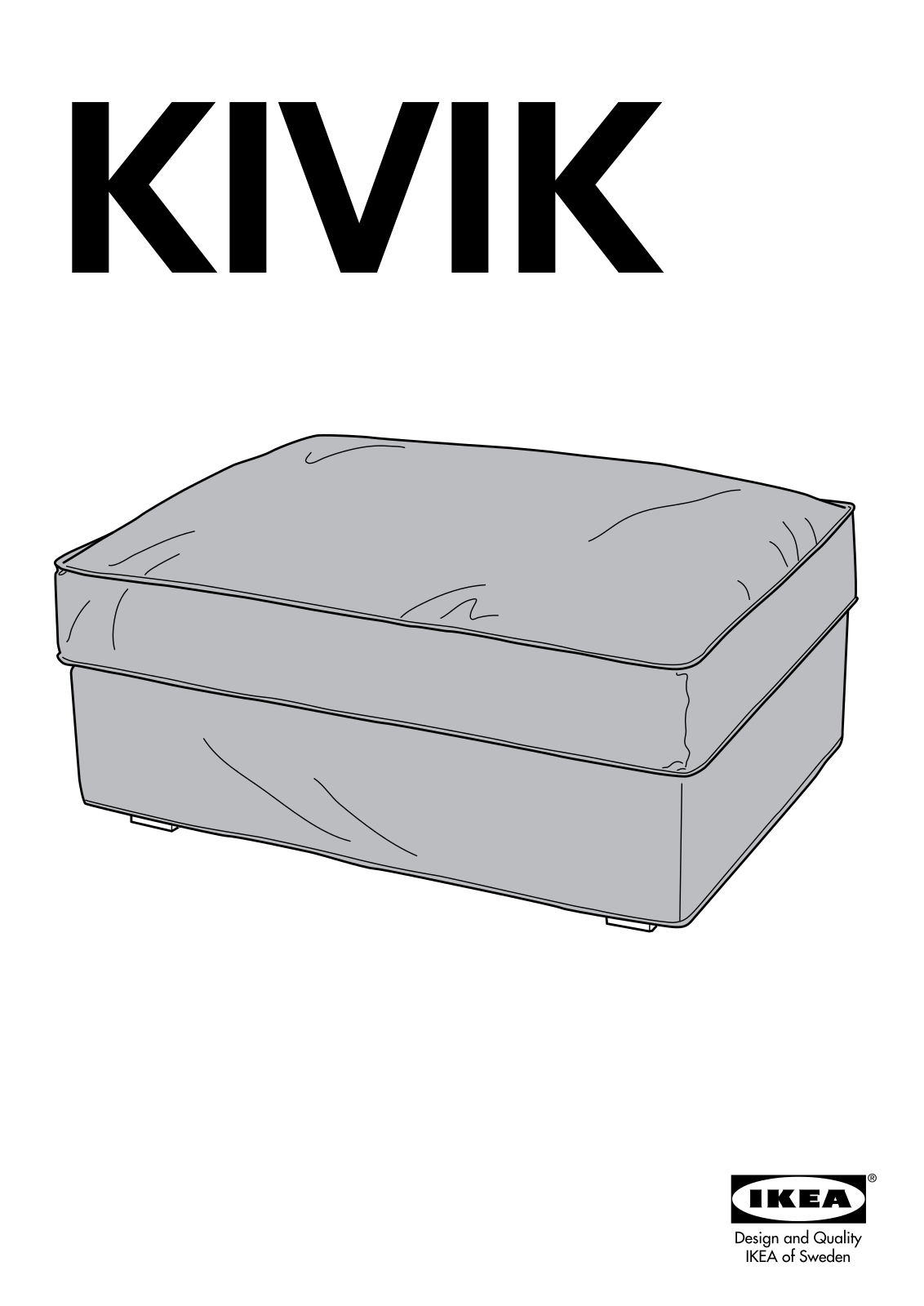 IKEA KIVIK FOOTSTOOL WITH STORAGE User Manual