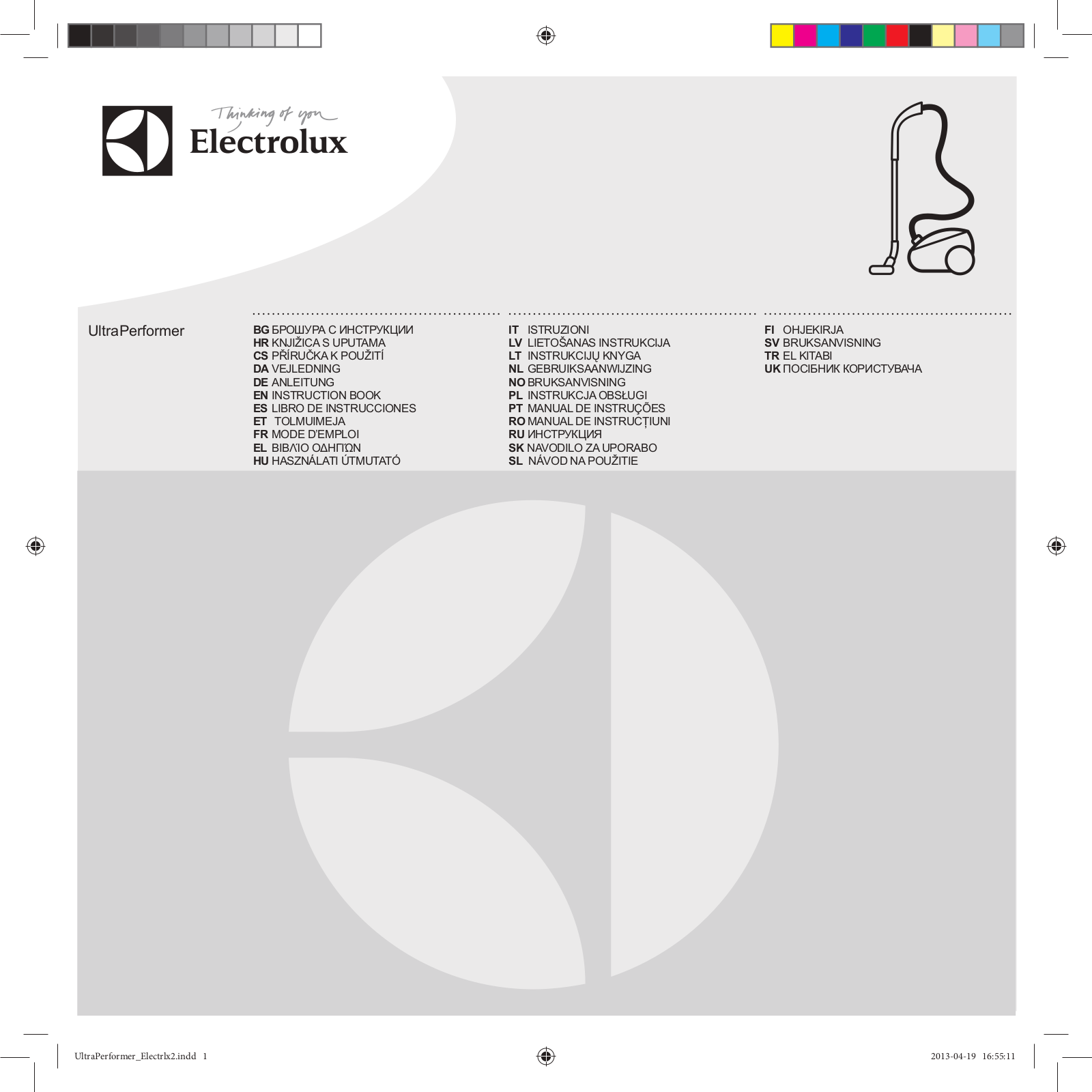 Electrolux UPDELUXE User manual