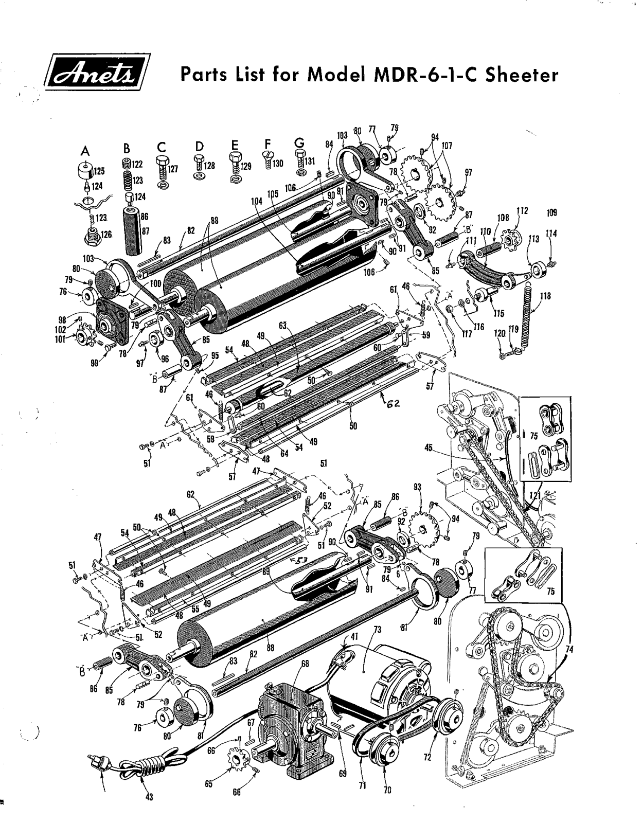 Anets MDR-6-1-C Parts List