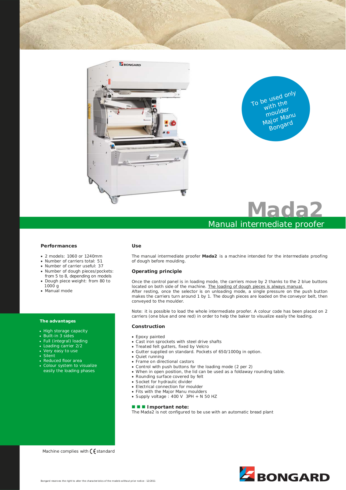 Bongard Mada2 User Manual - ManualMachine.com