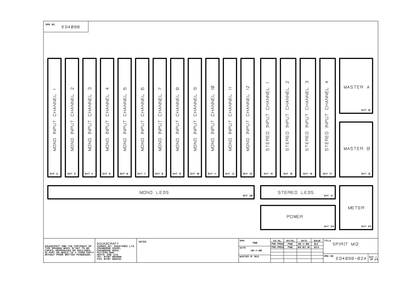 SoundCraft Spirit-M12 Schematic