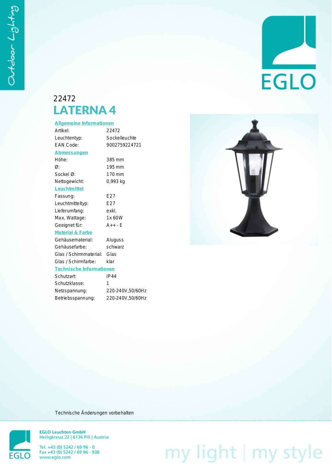 Eglo 22472 User Manual