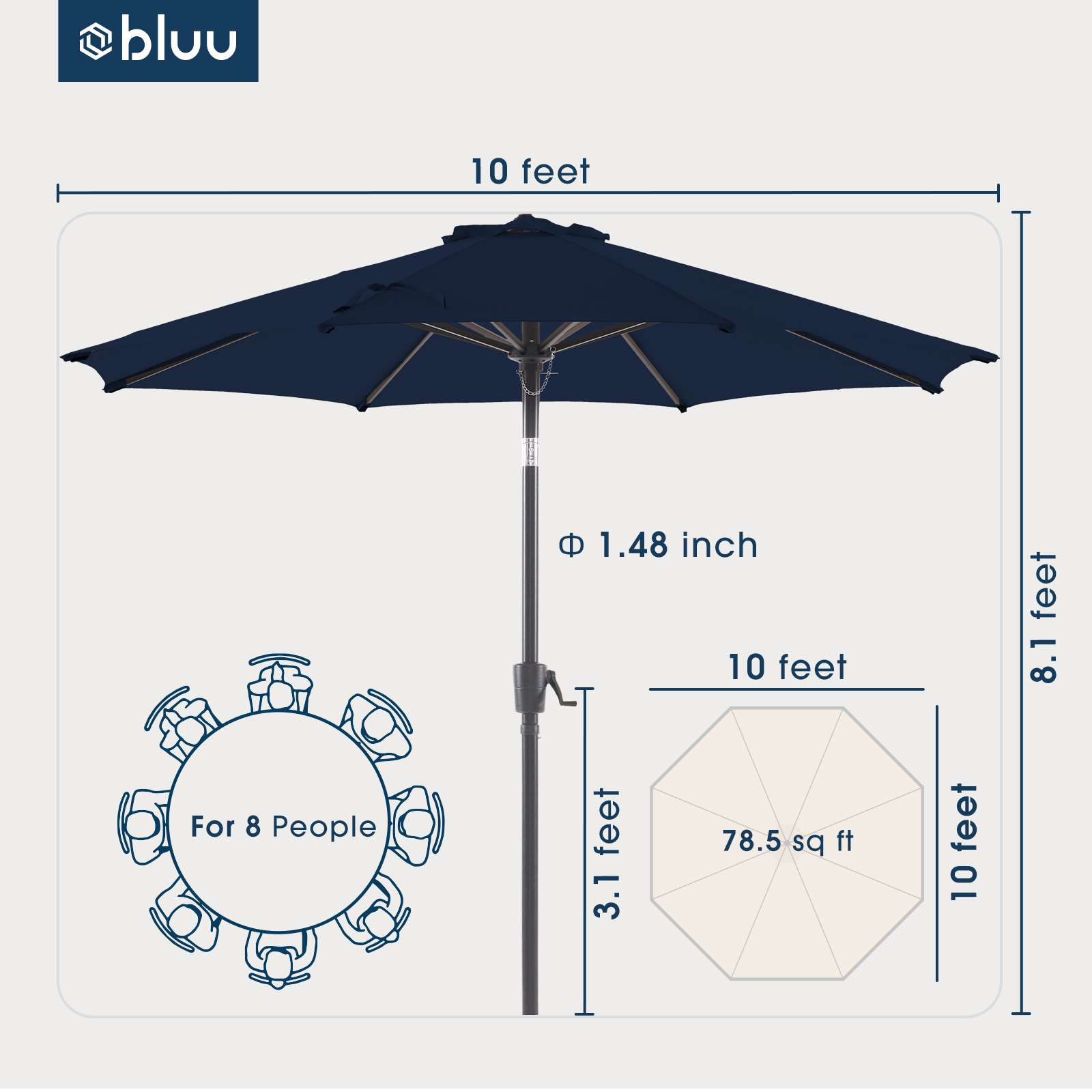 BLUU MQIX1017 Dimensions - ManualMachine.com