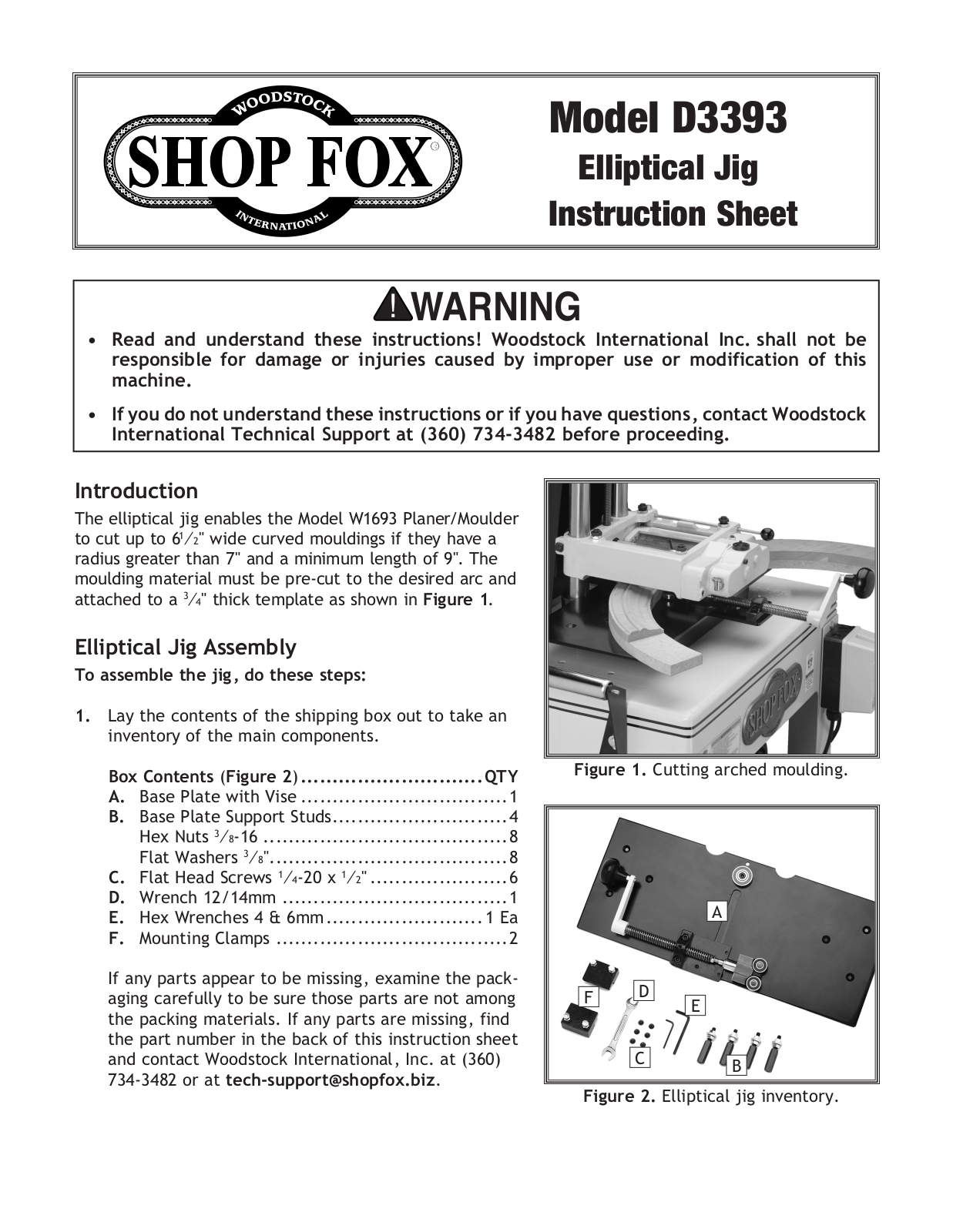 Shop fox D3393 User Manual