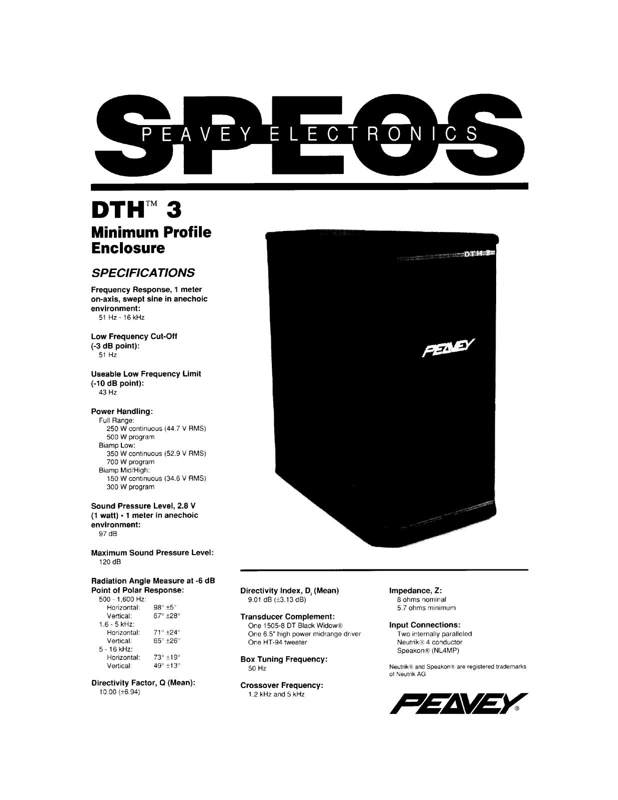 Peavey DTH 3 User Manual