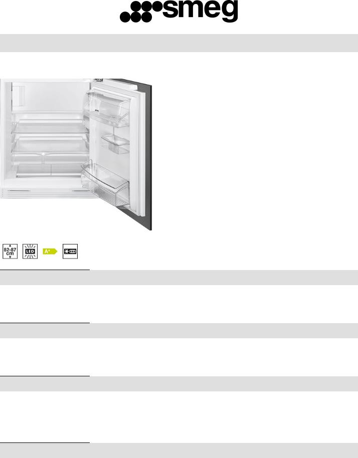 Smeg ZAU7C820DP Technical sheet