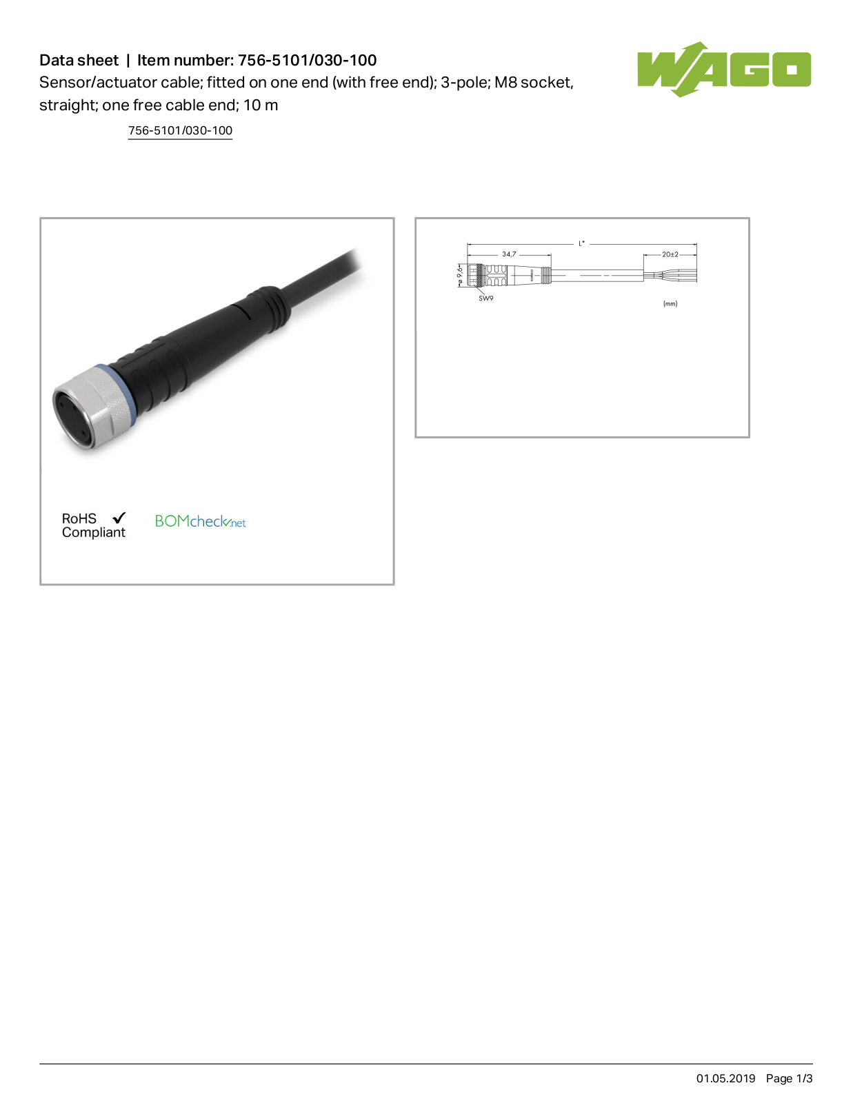 Wago 756-5101/030-100 Data Sheet