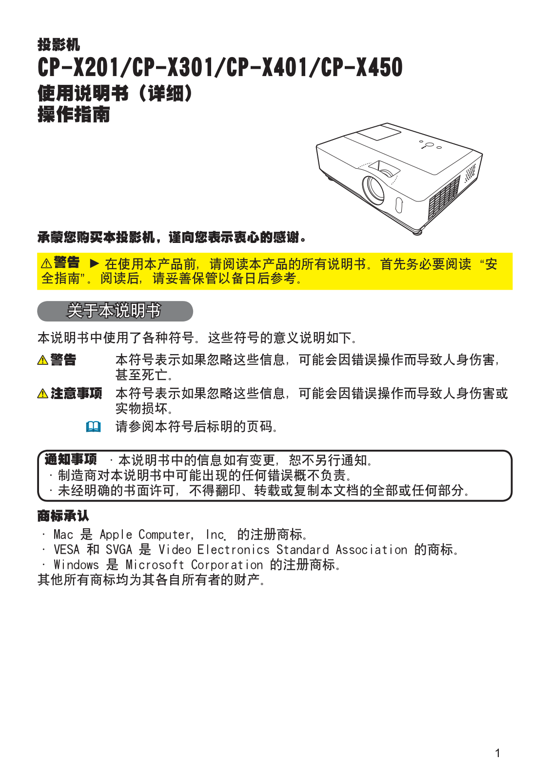 Hitachi CP-X401, CP-X301 User Manual