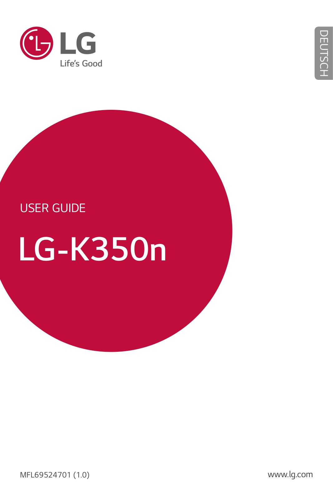 LG LGK350N User manual