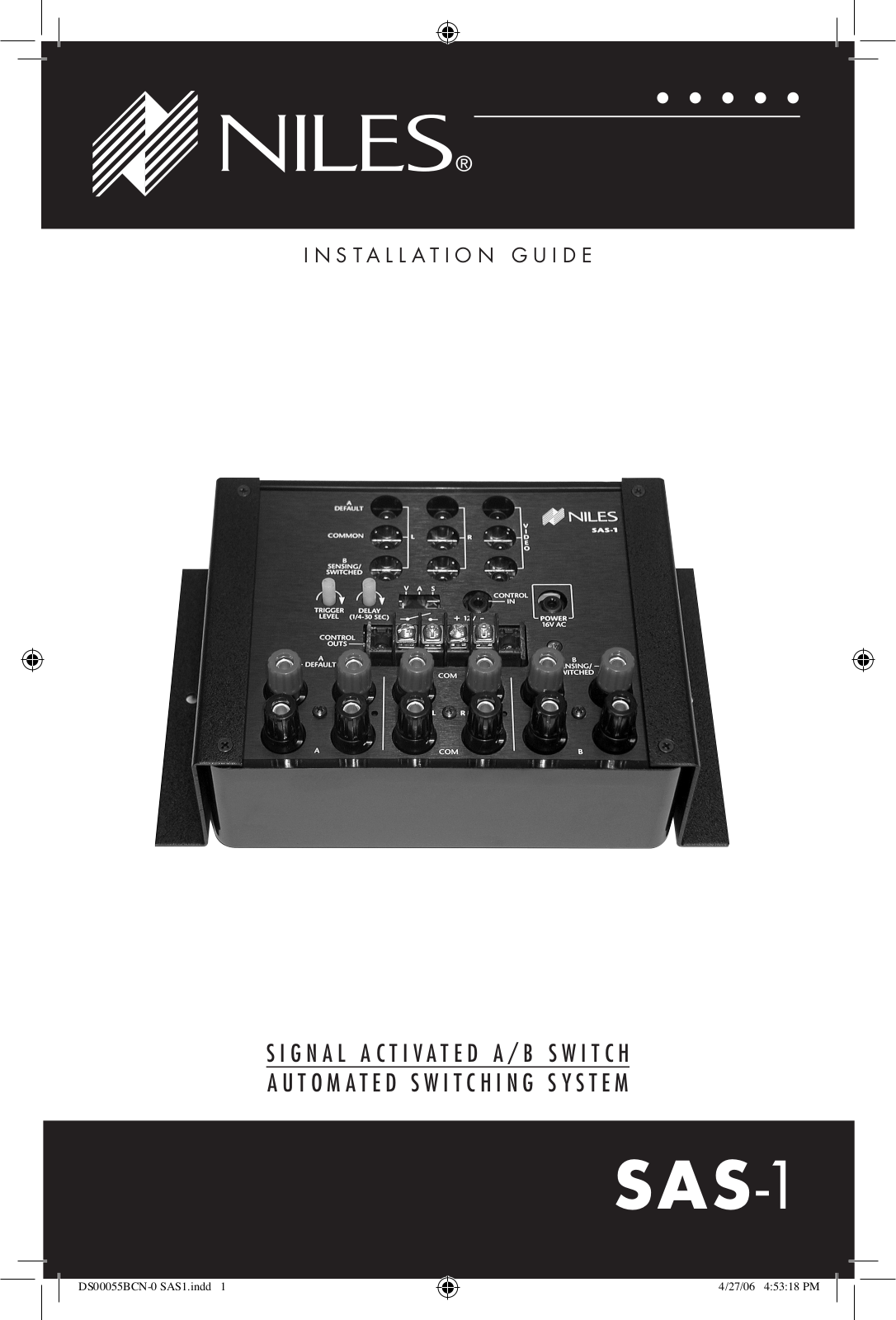 Niles Audio SAS-1 User Manual