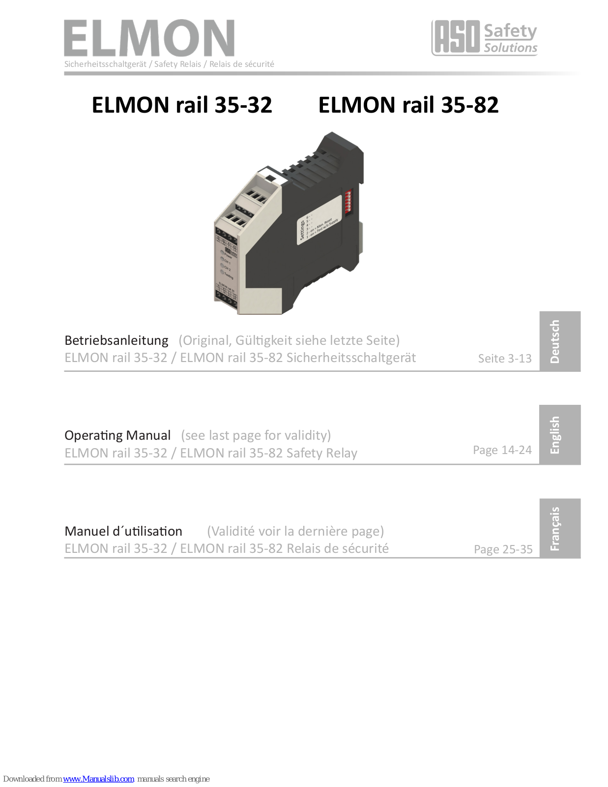 ELMON 35-32, 35-82, 34-32 Operating Manual - ManualMachine.com