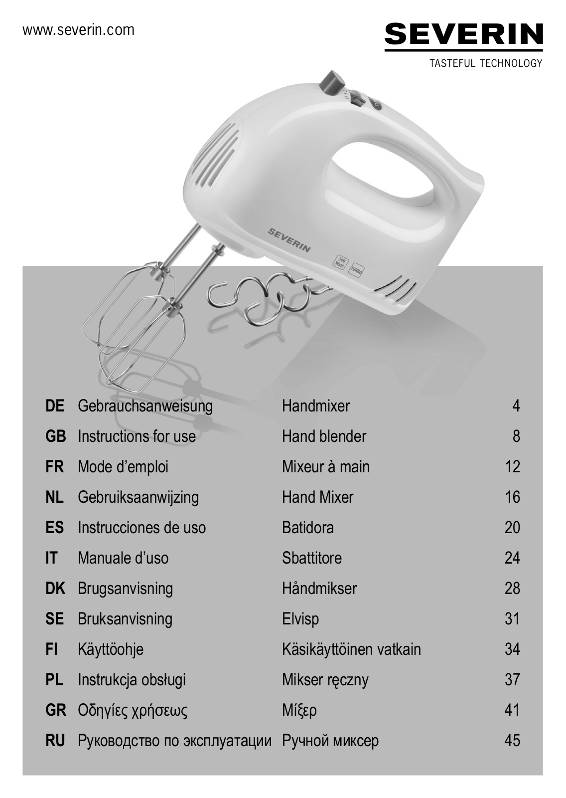 Severin HM 3821, HM 3820 User Manual