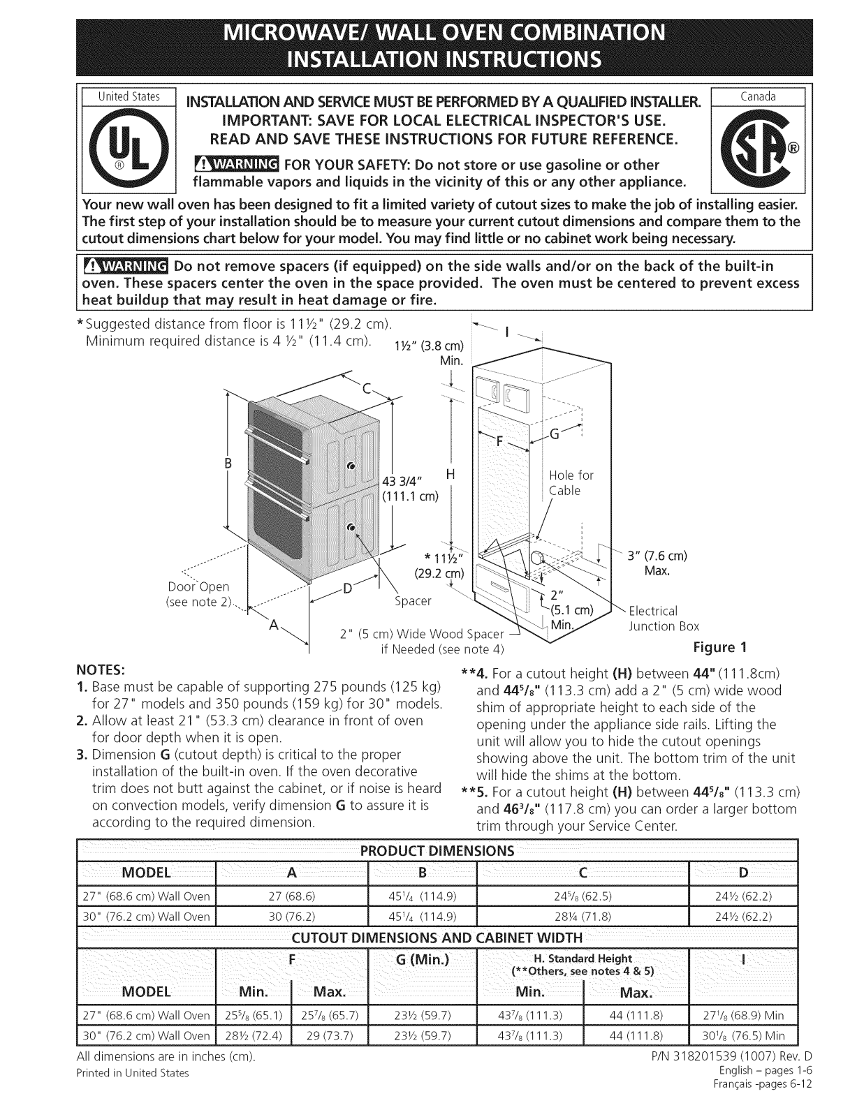 Electrolux EW27MC65JB1, EW27MC65JB2, EW27MC65JS1, EW27MC65JS2, EW27MC65JS3 Installation Guide - ManualMachine.com