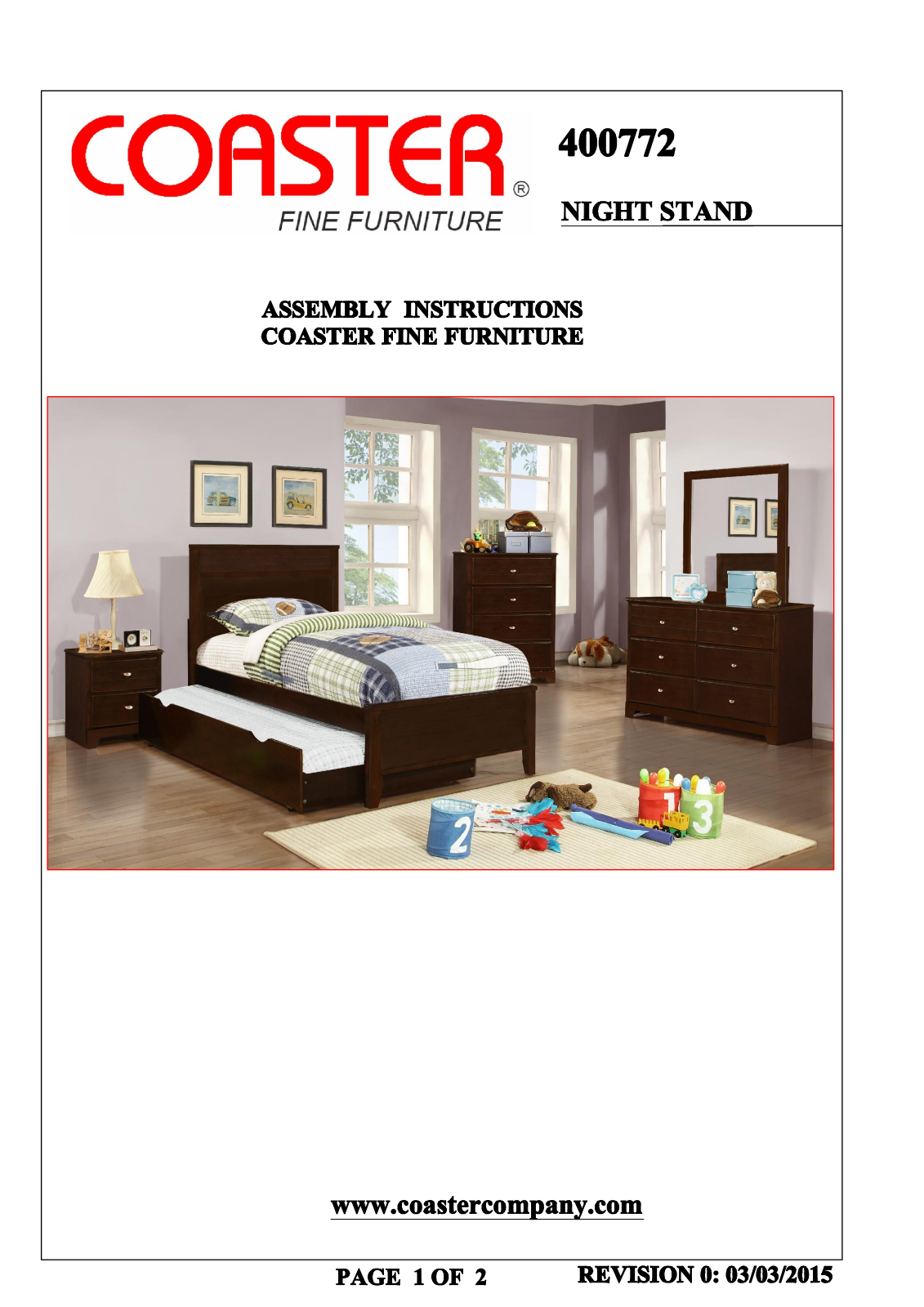 Coaster 400772 Assembly Guide - ManualMachine.com